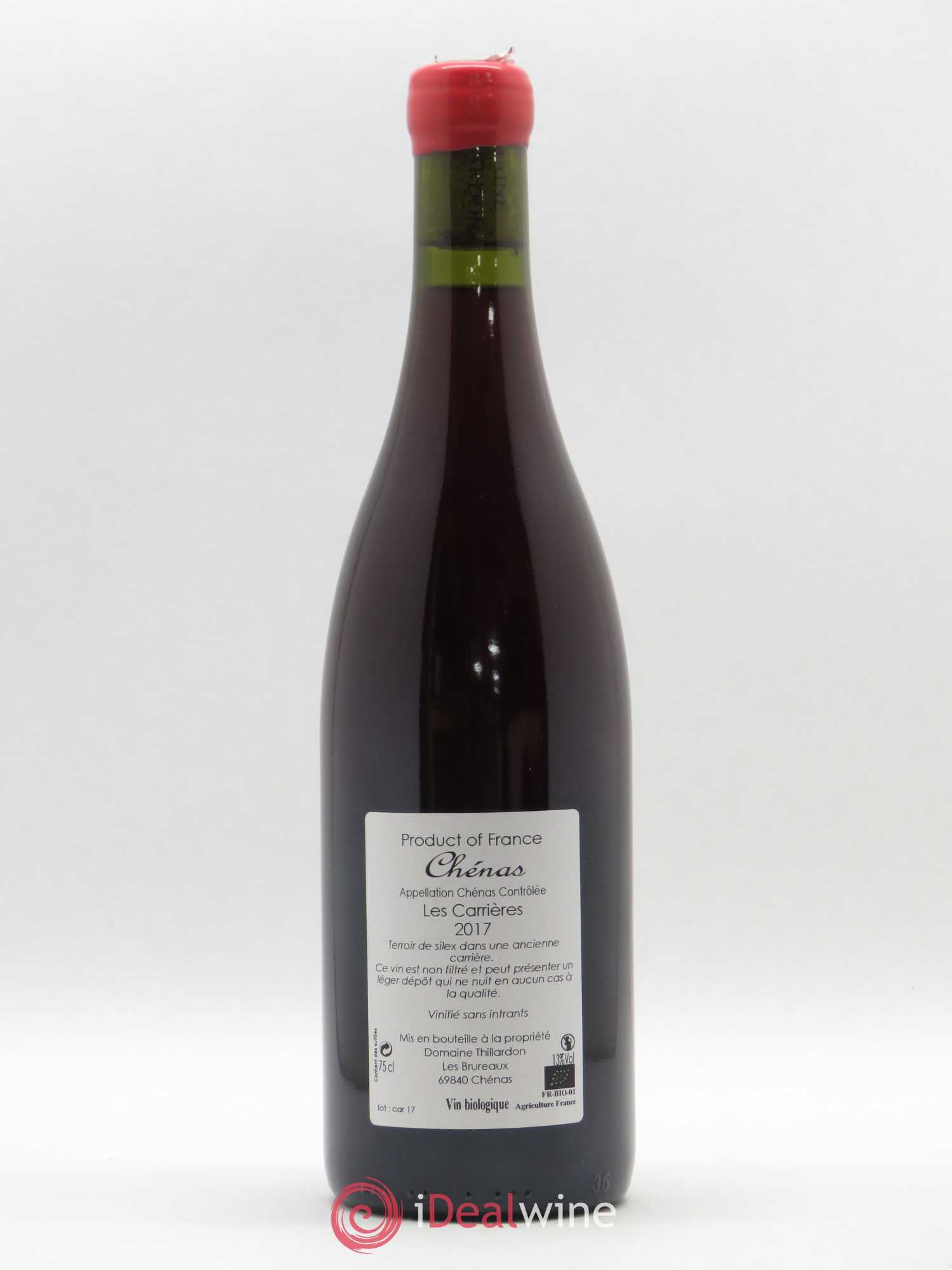 Chénas Les Carrières Domaine Thillardon (sans prix de réserve) 2017 - Lot de 1 bouteille - 1