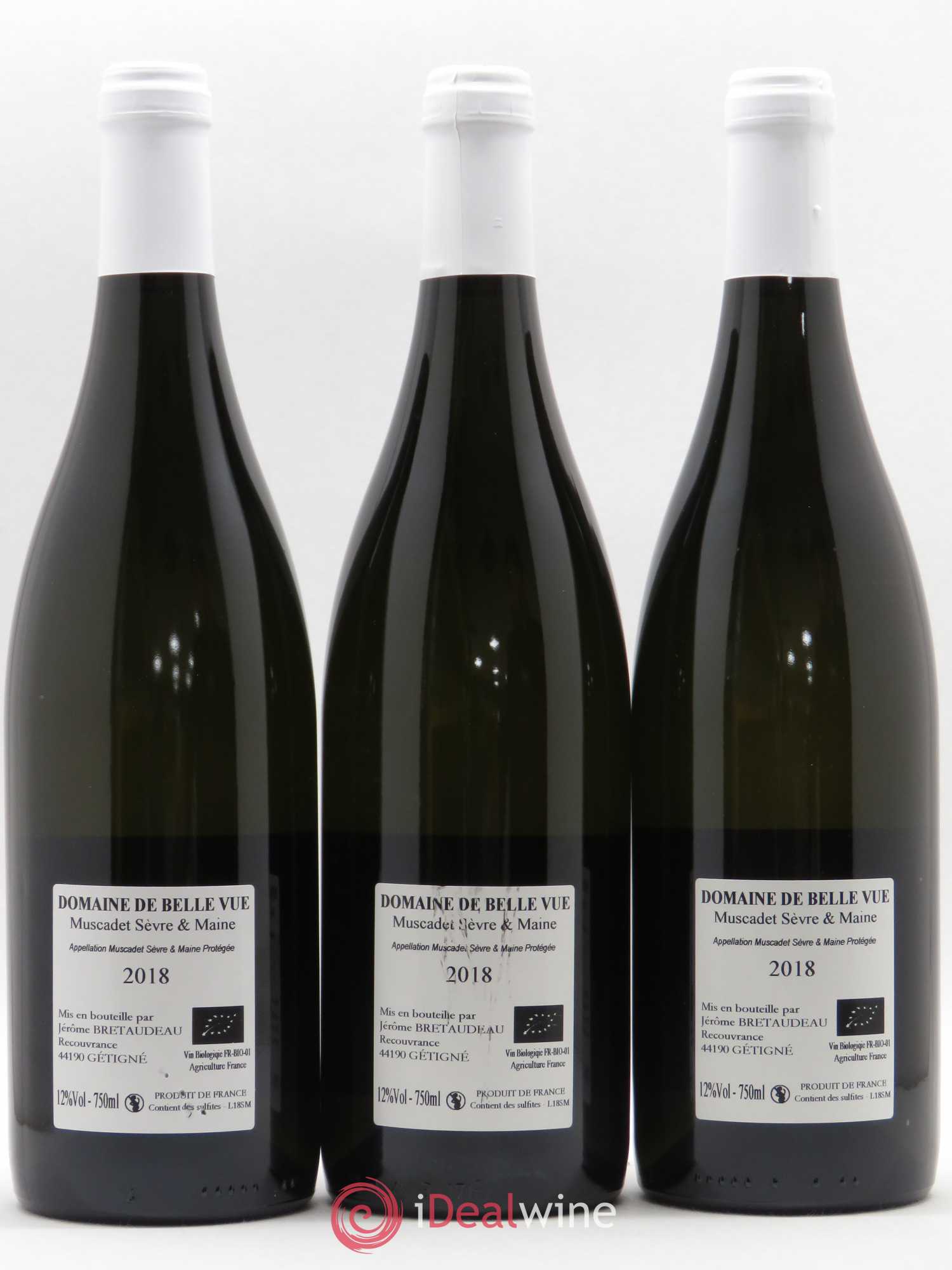 Muscadet-Sèvre-et-Maine Gabbro Jérôme Bretaudeau - Domaine de Bellevue 2018 - Lot de 3 bouteilles - 1