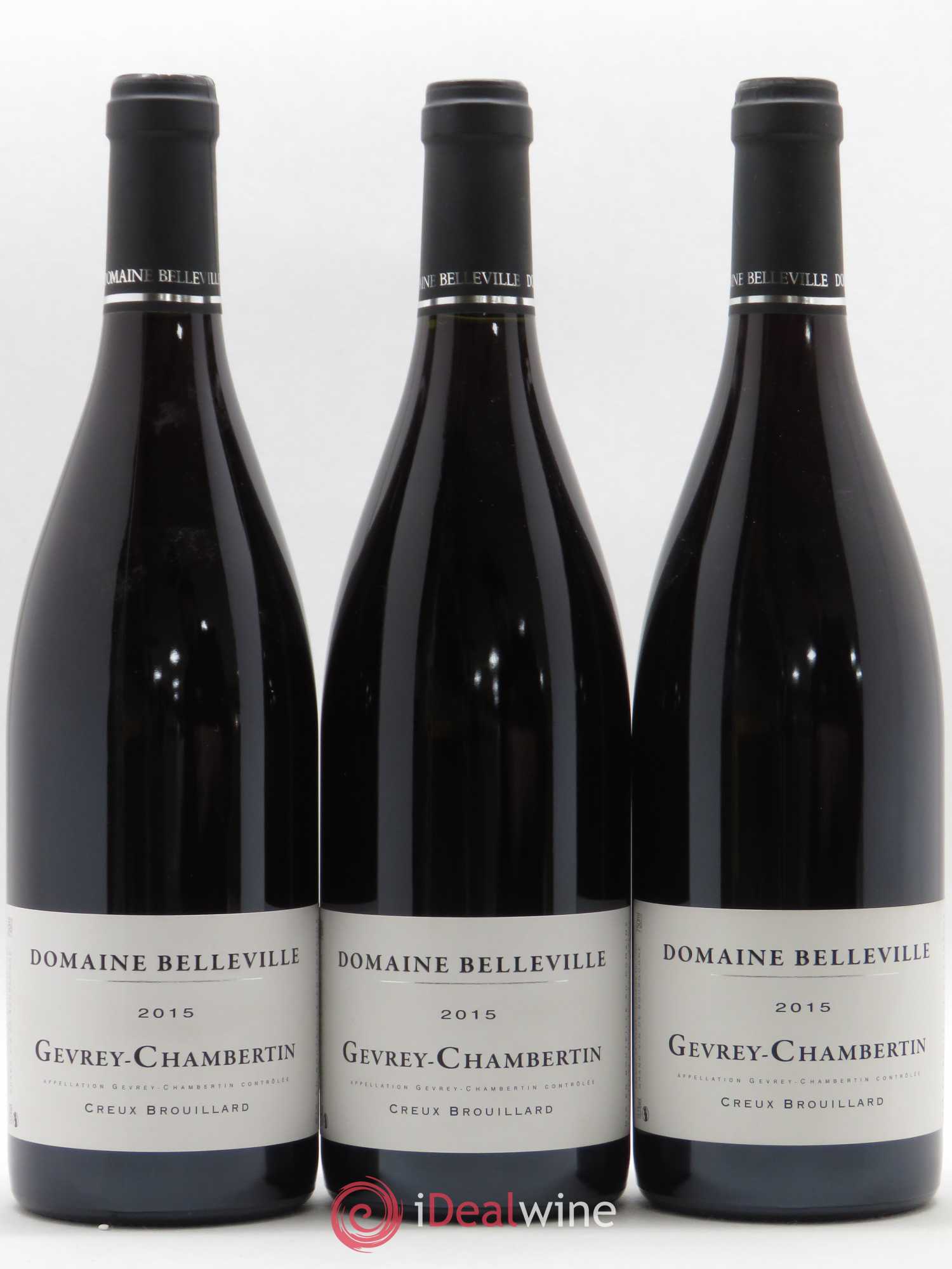 Gevrey-Chambertin Creux Brouillard Belleville (sans prix de réserve) 2015 - Lot de 3 bouteilles - 0