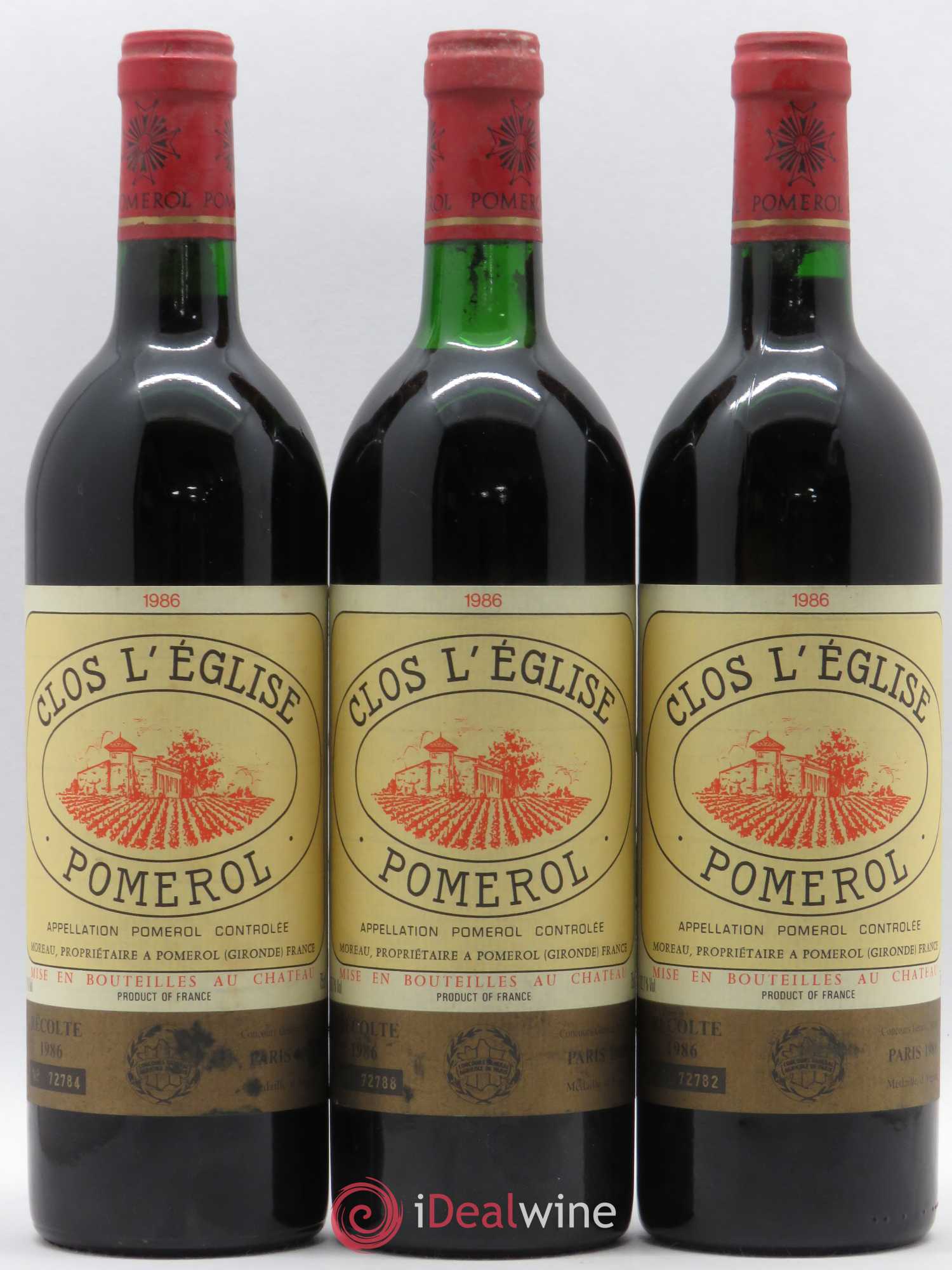 Clos l'Eglise (sans prix de réserve) 1986 - Lot de 6 bouteilles - 2