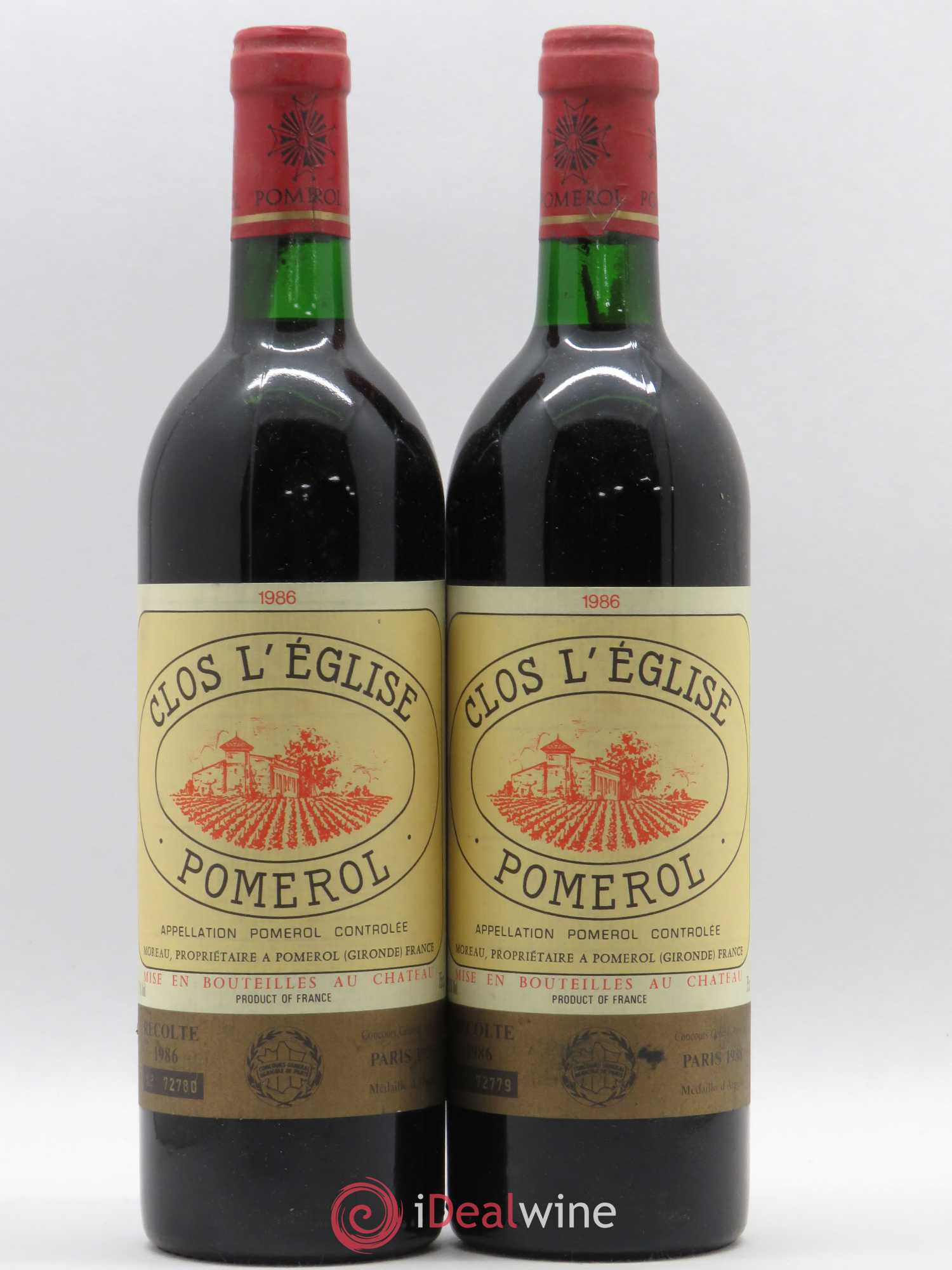 Clos l'Eglise (sans prix de réserve) 1986 - Lot de 2 bouteilles - 0