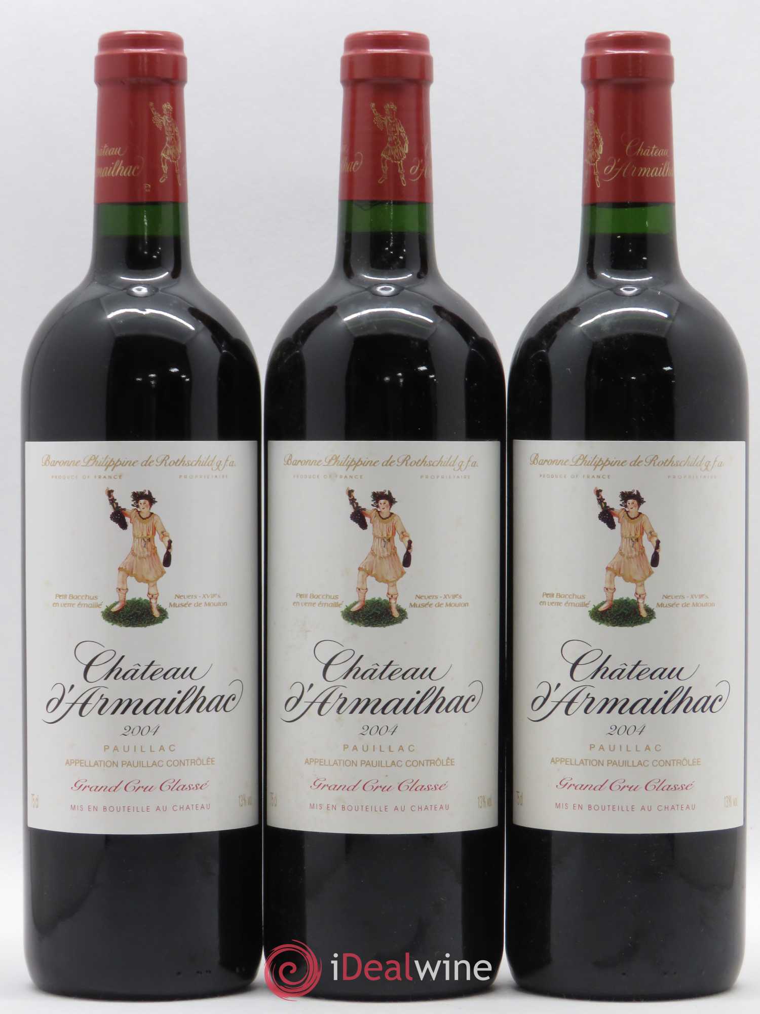 Château d' Armailhac - Mouton Baron(ne) Philippe 5ème Grand Cru Classé 2004 - Lot de 6 bouteilles - 1