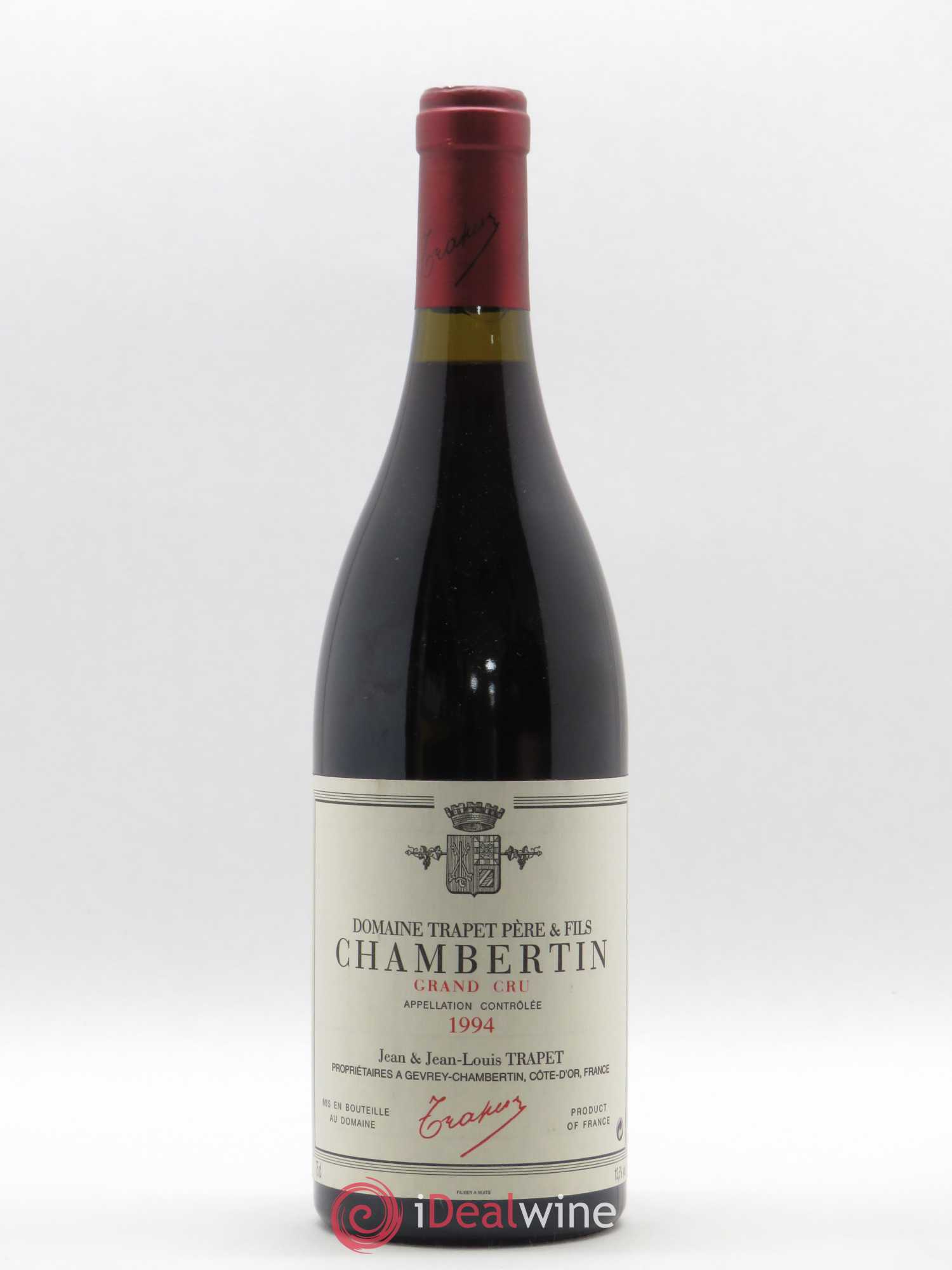 Chambertin Grand Cru Domaine Trapet 1994 - Lot de 1 bouteille - 0