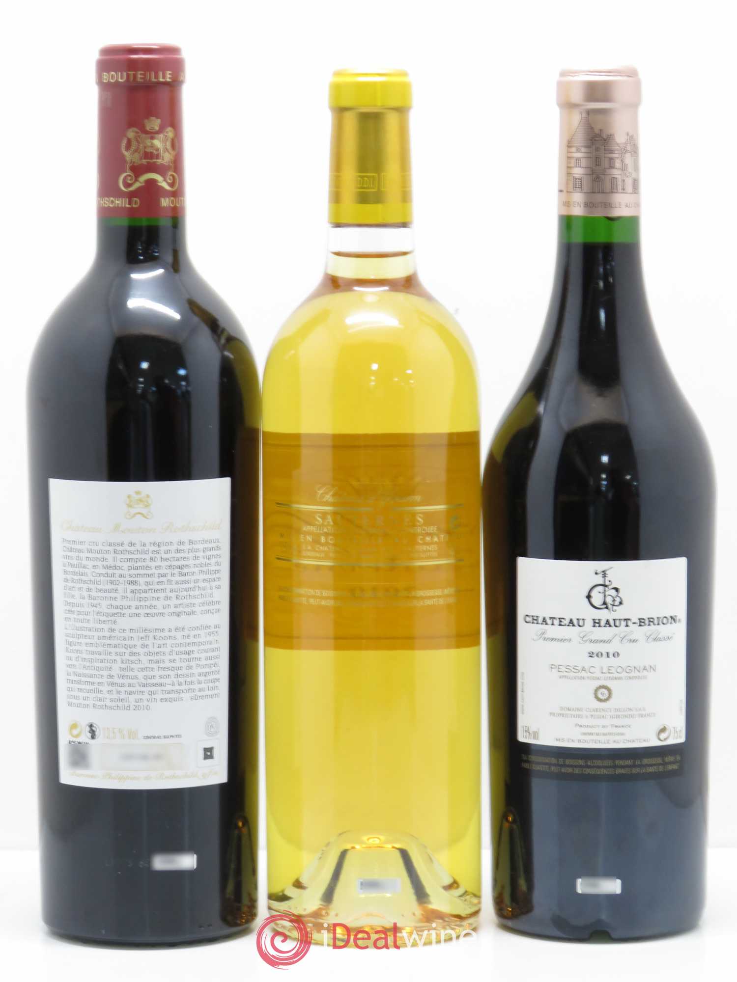Caisse Collection Duclot 1 Petrus - 1 Cheval Blanc - 1 La Mission Haut Brion - 1 Haut Brion - 1 Margaux - 1 Lafite Rothschild - 1 Latour - 1 Yquem - 1 Mouton Rothschild 2010 - Posten von 9 Flaschen - 10