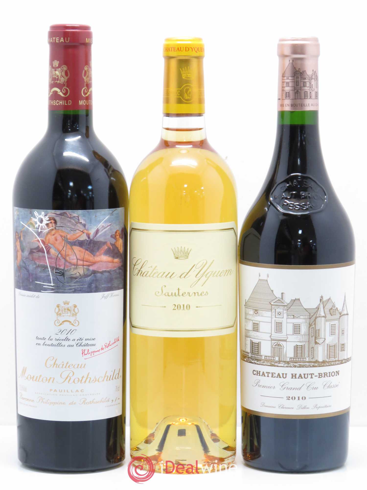 Caisse Collection Duclot 1 Petrus - 1 Cheval Blanc - 1 La Mission Haut Brion - 1 Haut Brion - 1 Margaux - 1 Lafite Rothschild - 1 Latour - 1 Yquem - 1 Mouton Rothschild 2010 - Posten von 9 Flaschen - 9