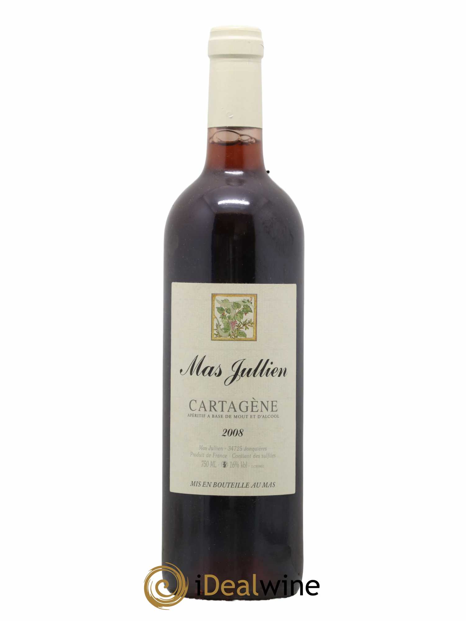 Vin de Liqueur Mas Jullien Cartagène Olivier Jullien 2008 - Lot de 1 bouteille - 0
