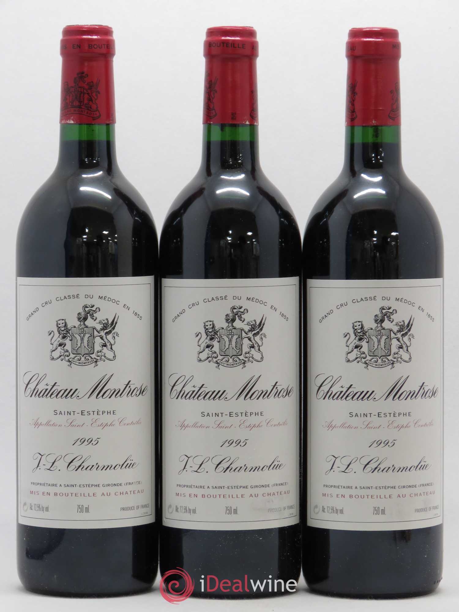 Château Montrose 2ème Grand Cru Classé 1995 - Lot de 3 bouteilles - 0