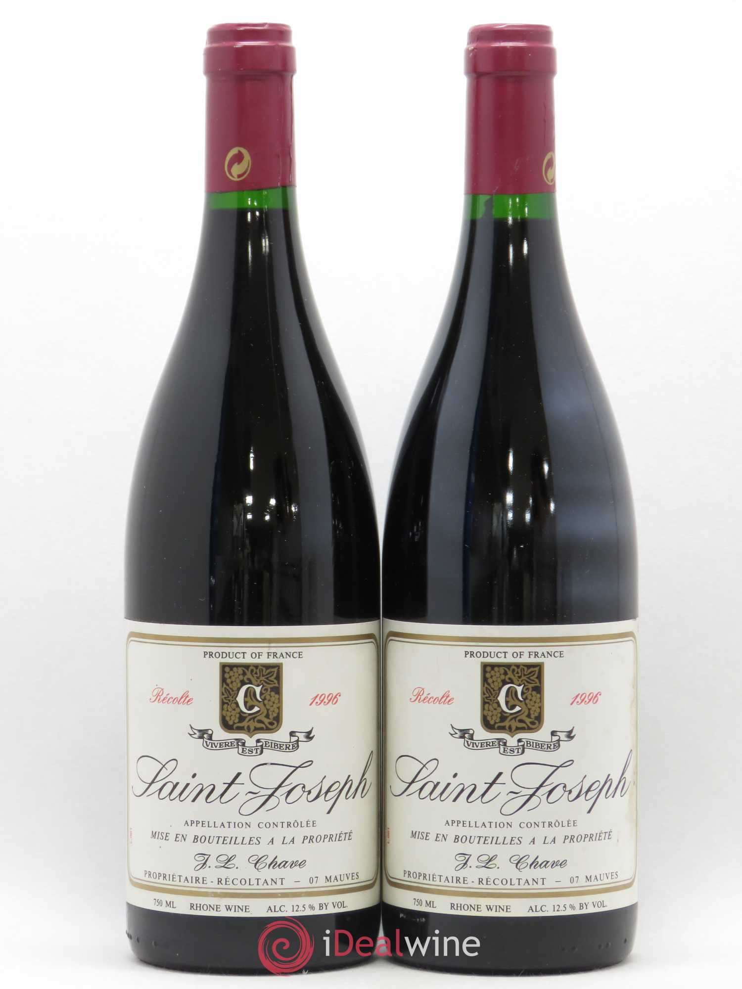 Saint-Joseph Jean-Louis Chave 1996 - Lot de 2 bouteilles - 0