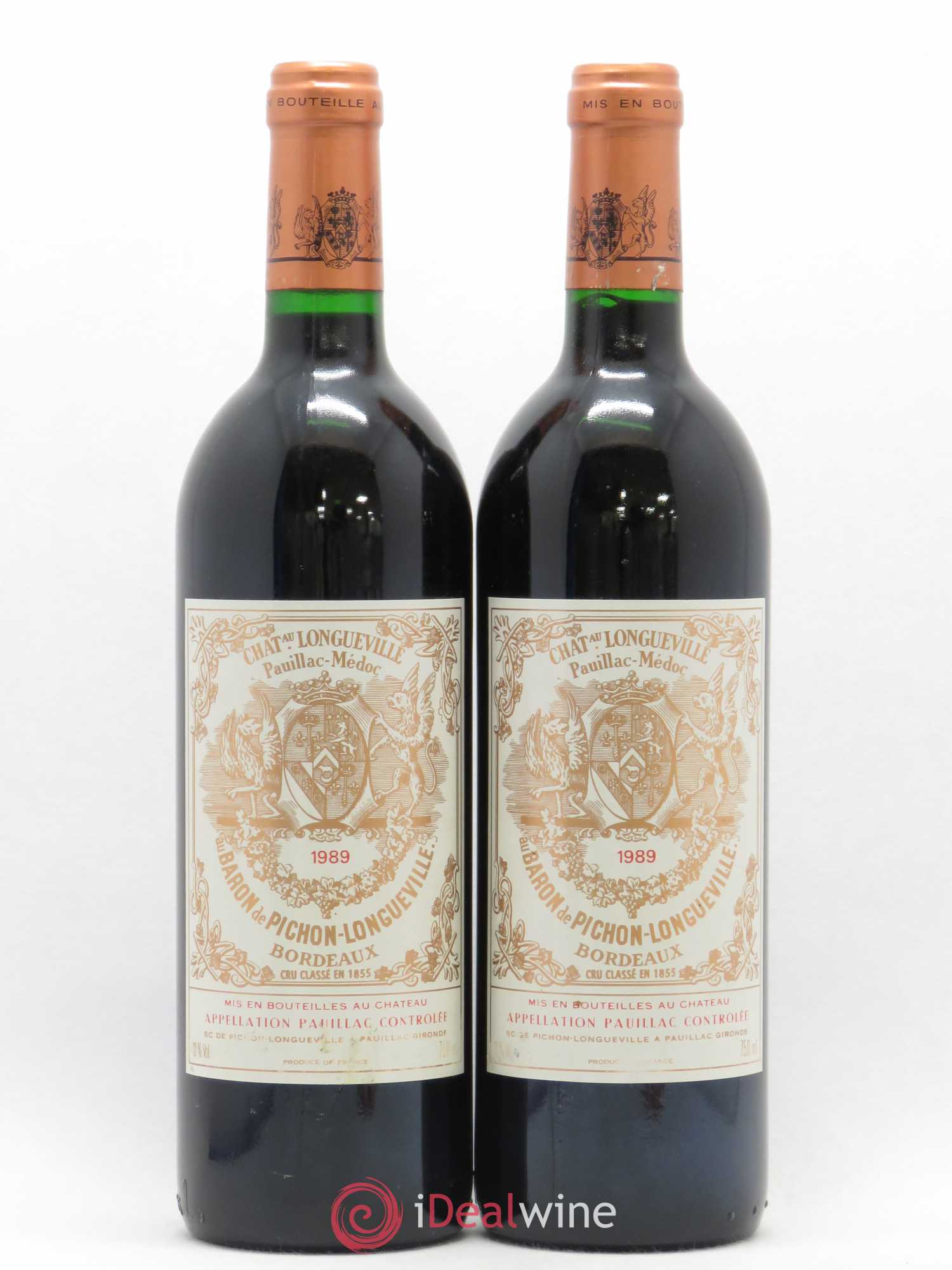 Pichon Longueville Baron 2ème Grand Cru Classé 1989 - Lot de 2 bouteilles - 0