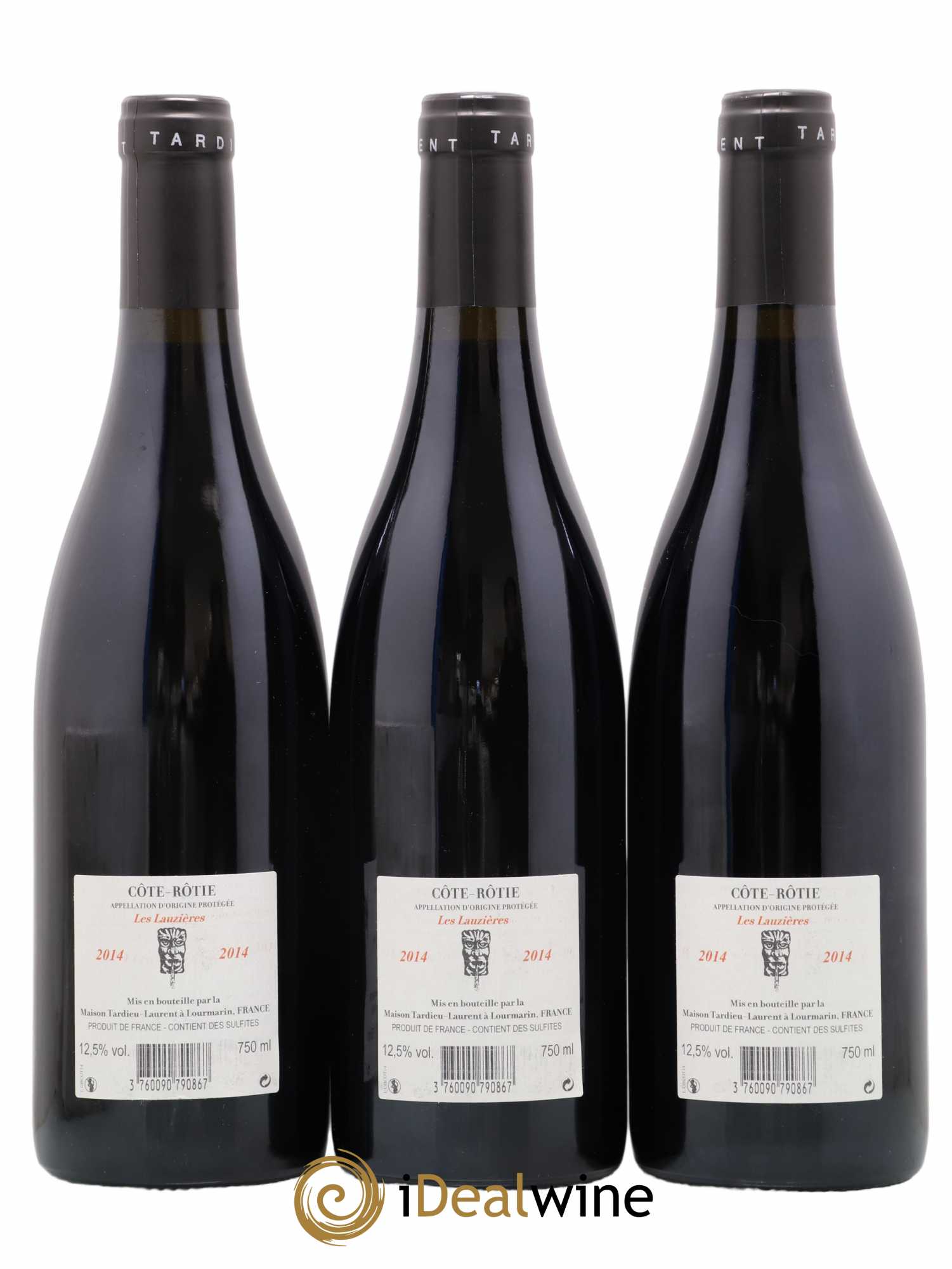 Côte-Rôtie Lauzieres Famille Tardieu 2014 - Lot of 3 bottles - 1