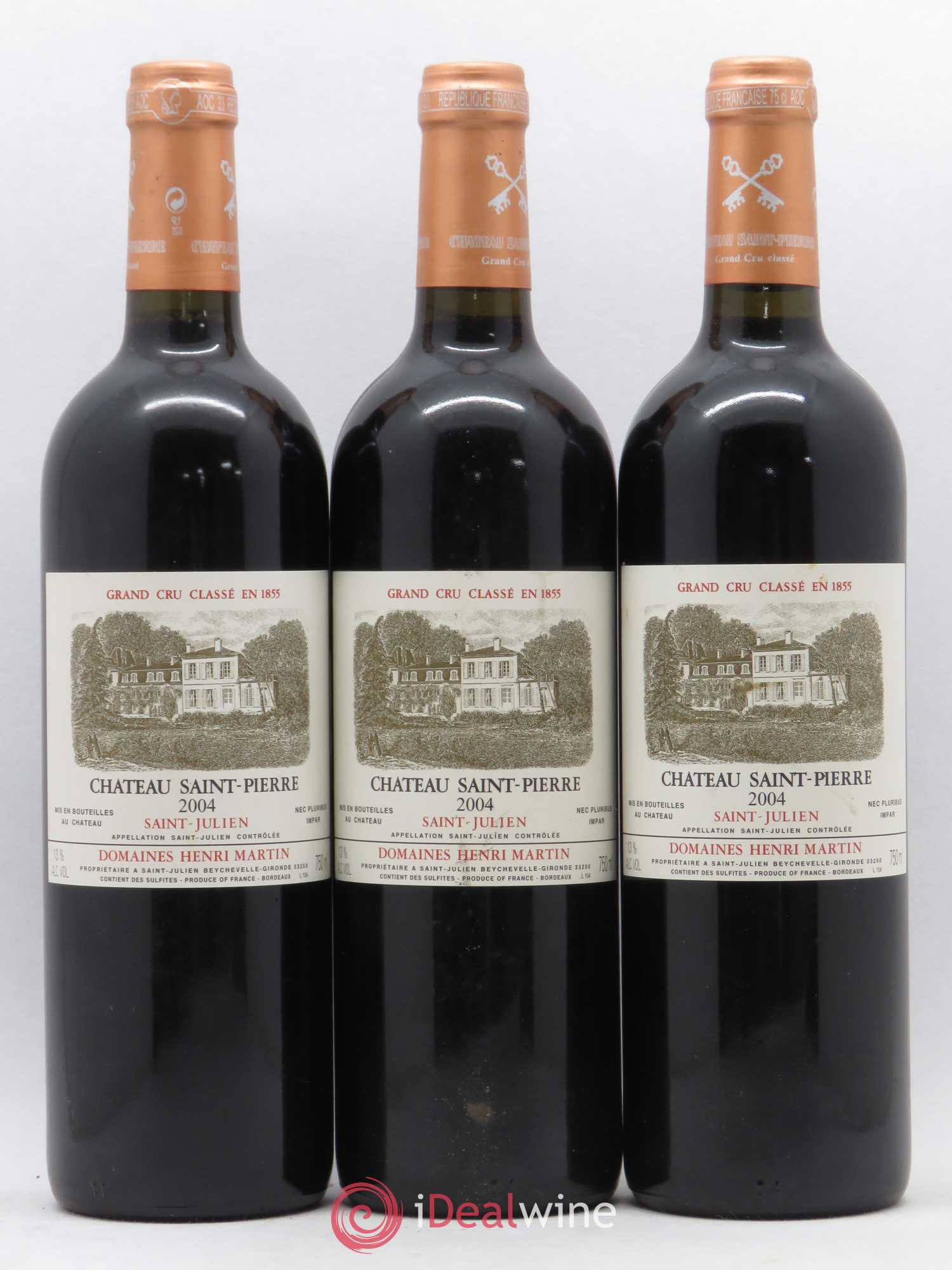 Château Saint-Pierre 4ème Grand Cru Classé 2004 - Lot de 12 bouteilles - 1