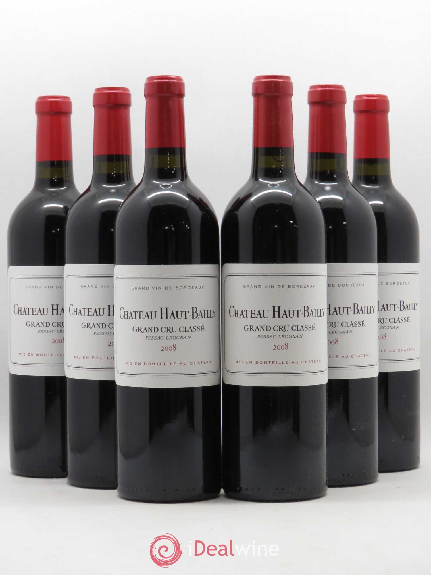 Château Haut-Bailly Cru Classé de Graves 2008 - Lot de 6 bouteilles - 0