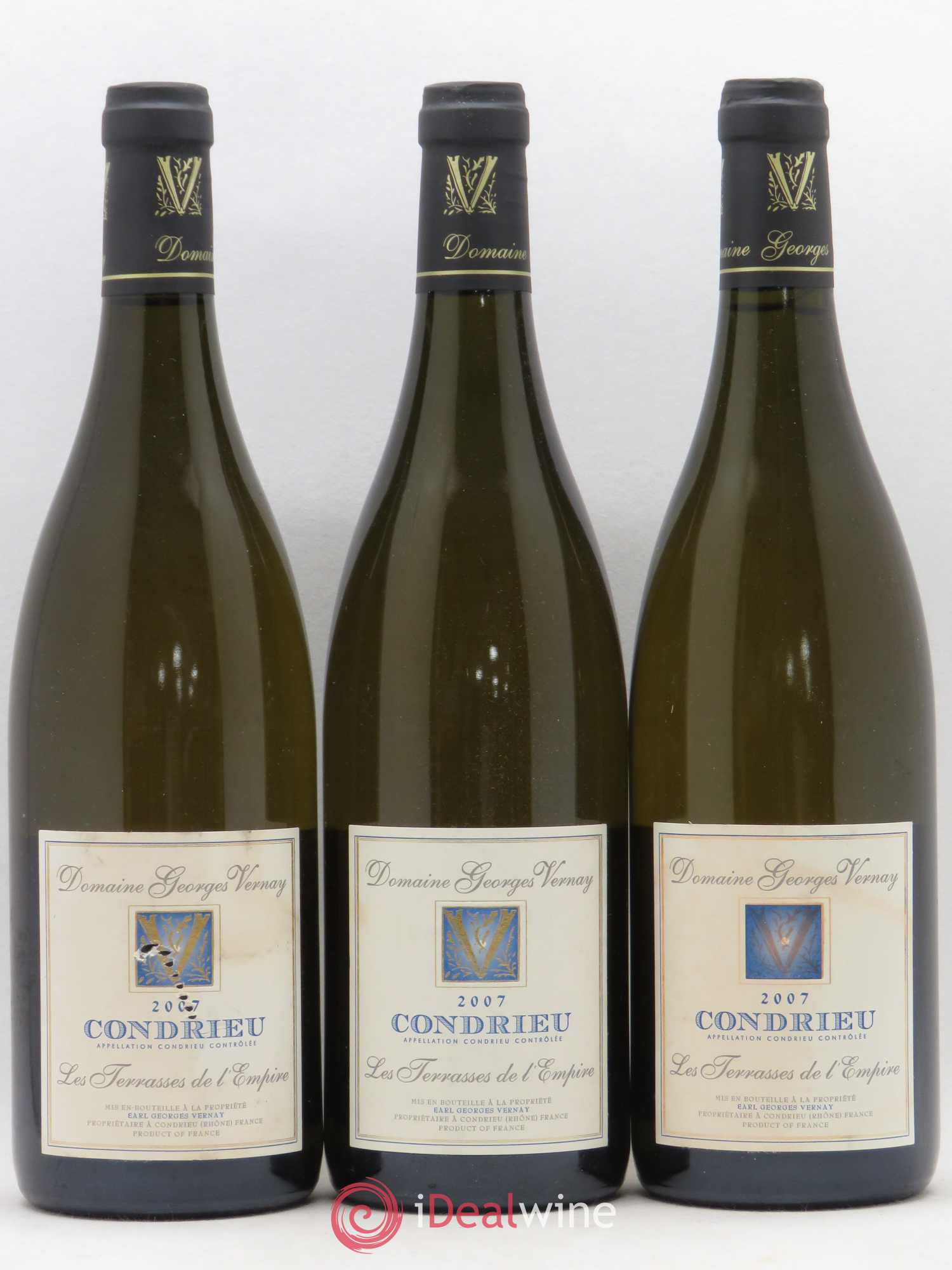 Condrieu Terrasses de l'Empire Georges Vernay 2007 - Lot de 3 bouteilles - 0