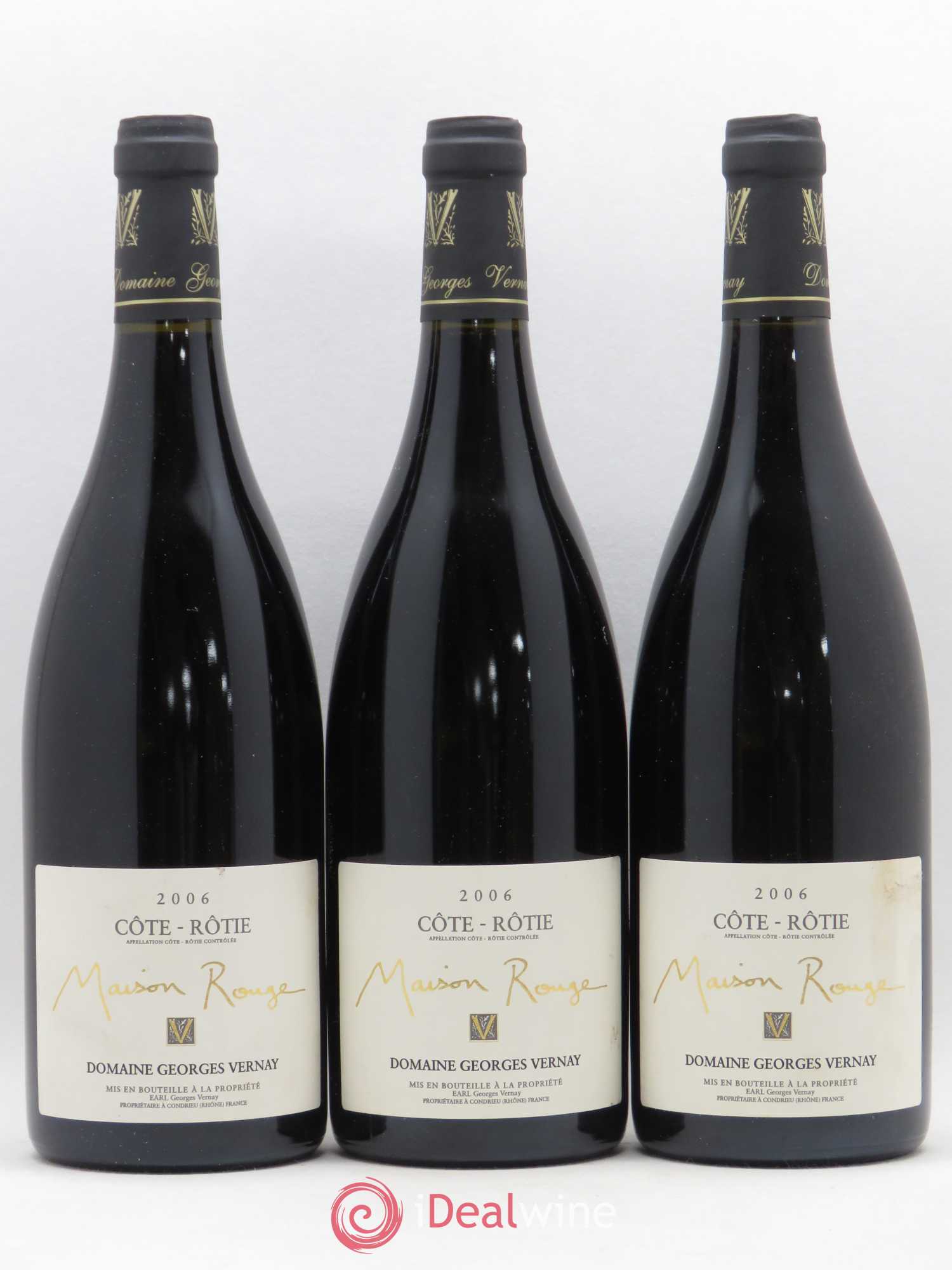 Côte-Rôtie Maison Rouge Georges Vernay 2006 - Lot de 3 bouteilles - 0
