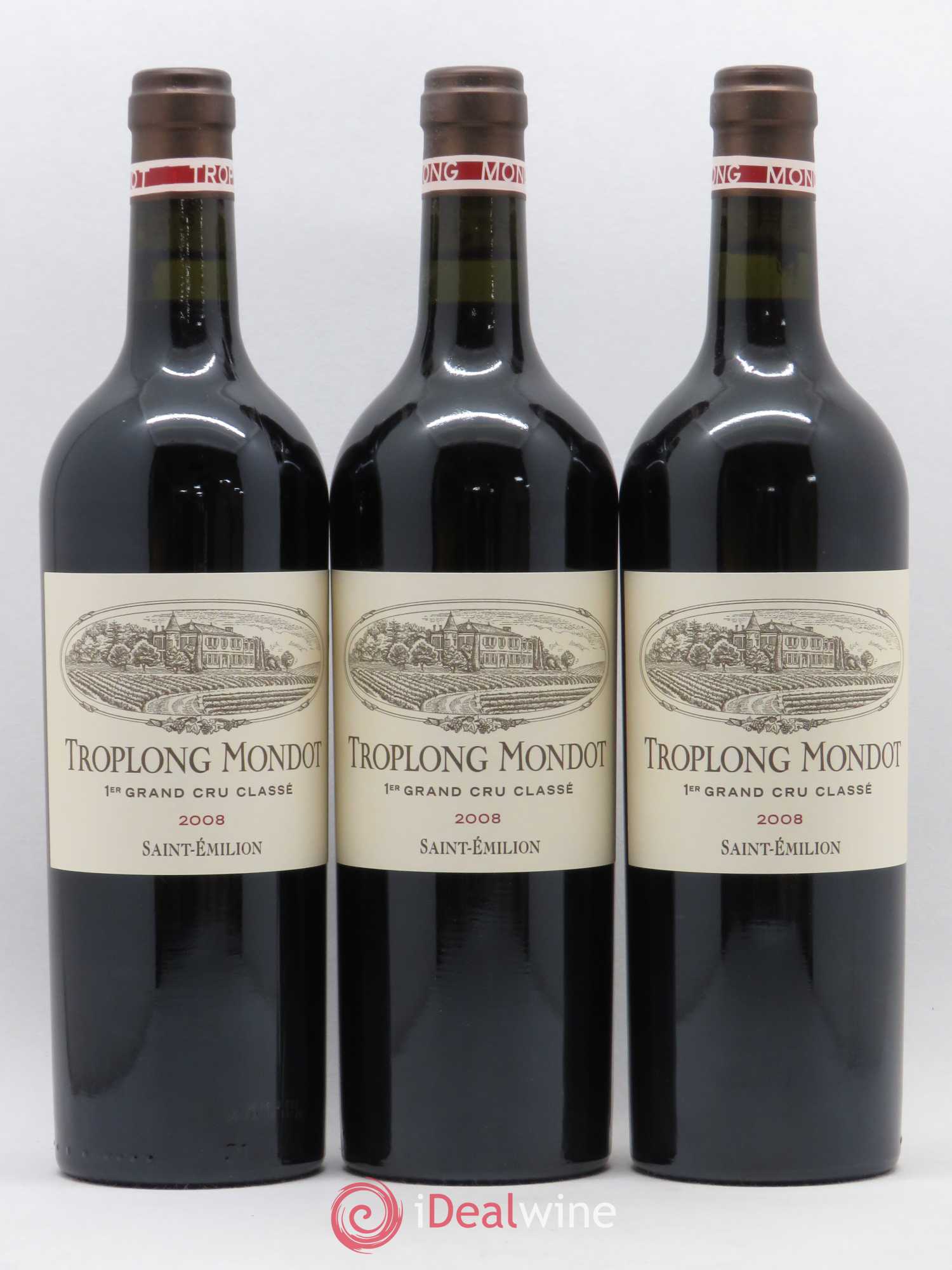 Château Troplong Mondot 1er Grand Cru Classé B 2008 - Lotto di 6 bottiglie - 2