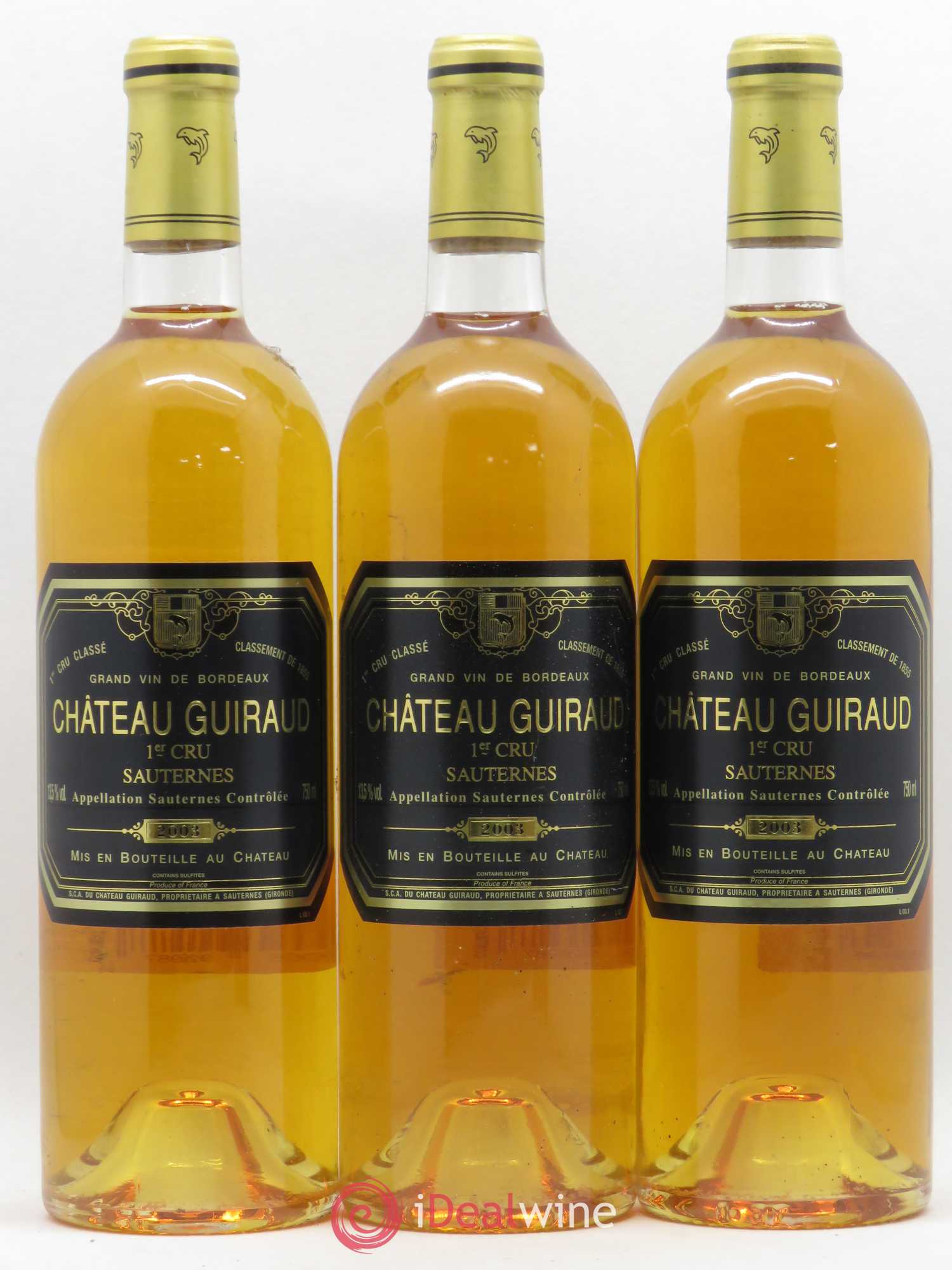 Château Guiraud 1er Grand Cru Classé 2003 - Lotto di 3 bottiglie - 0