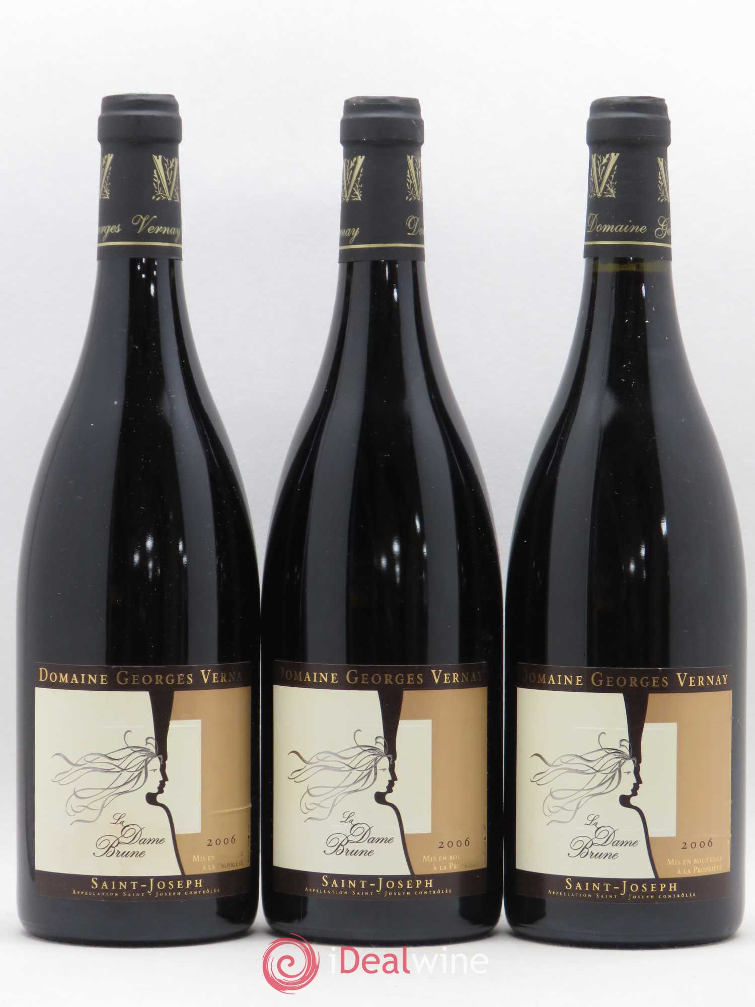 Saint-Joseph La Dame Brune Georges Vernay 2006 - Lot de 3 bouteilles - 0