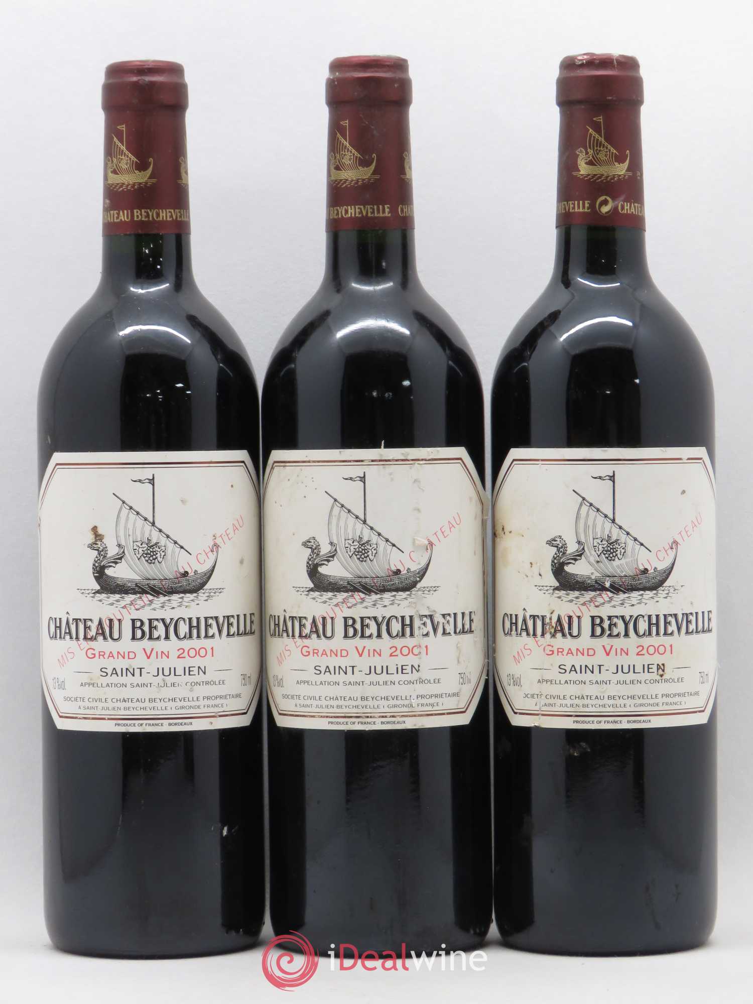 Château Beychevelle 4ème Grand Cru Classé 2001 - Lot de 12 bouteilles - 1