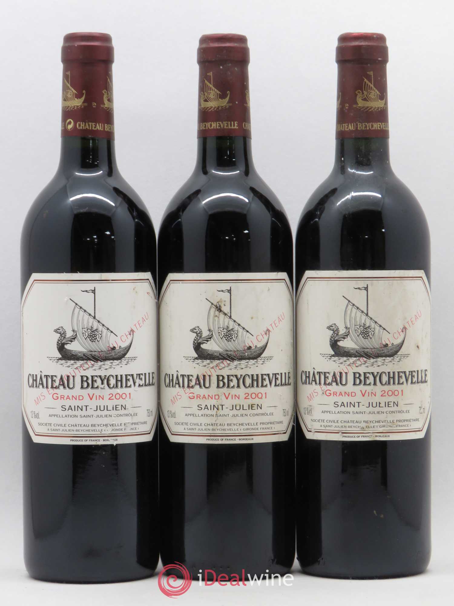 Château Beychevelle 4ème Grand Cru Classé 2001 - Lot de 12 bouteilles - 3