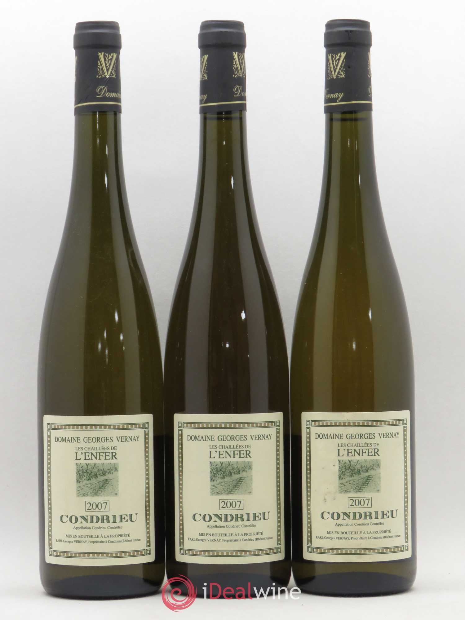 Condrieu Les Chaillées de l'Enfer Georges Vernay 2007 - Lot de 6 bouteilles - 1
