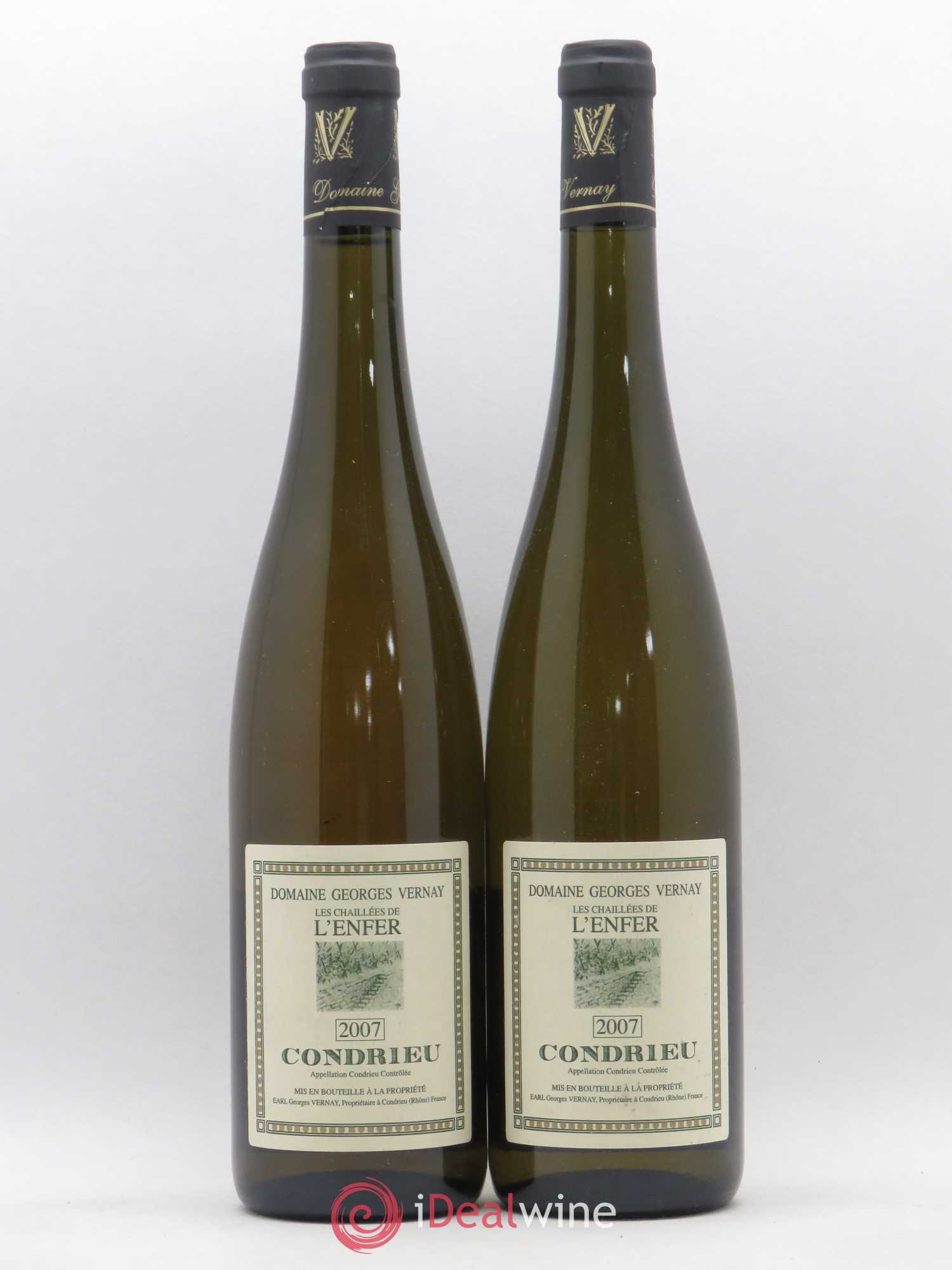 Condrieu Les Chaillées de l'Enfer Georges Vernay 2007 - Lot de 2 bouteilles - 0