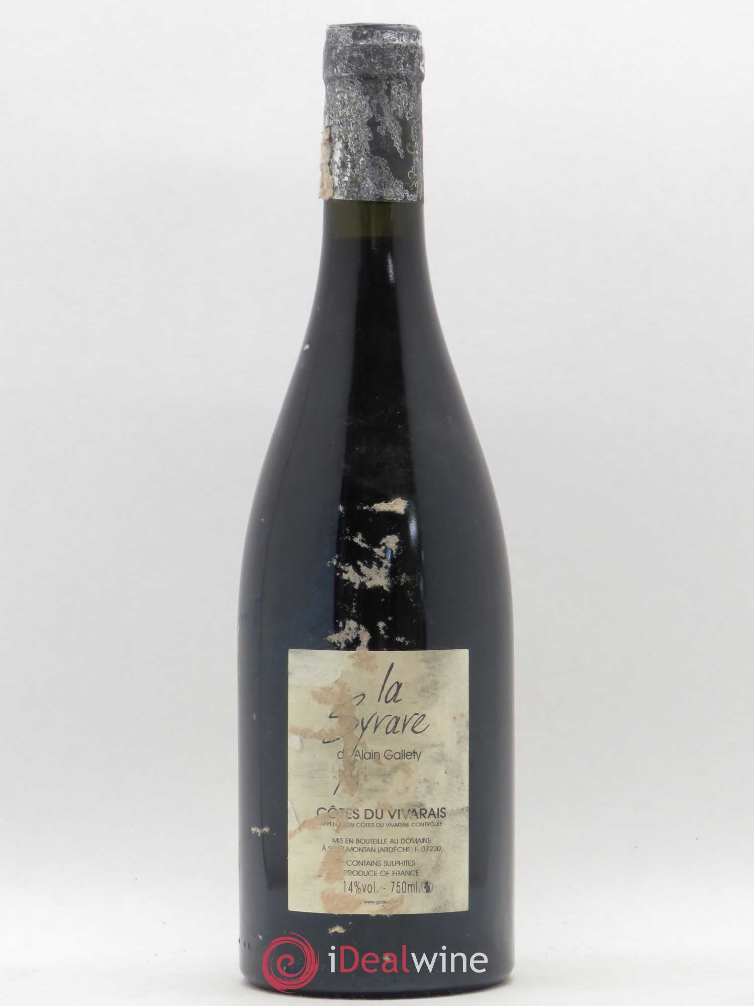 Côtes du Vivarais La Syrare Gallety (Domaine) 2005 - Lot de 1 bouteille - 1