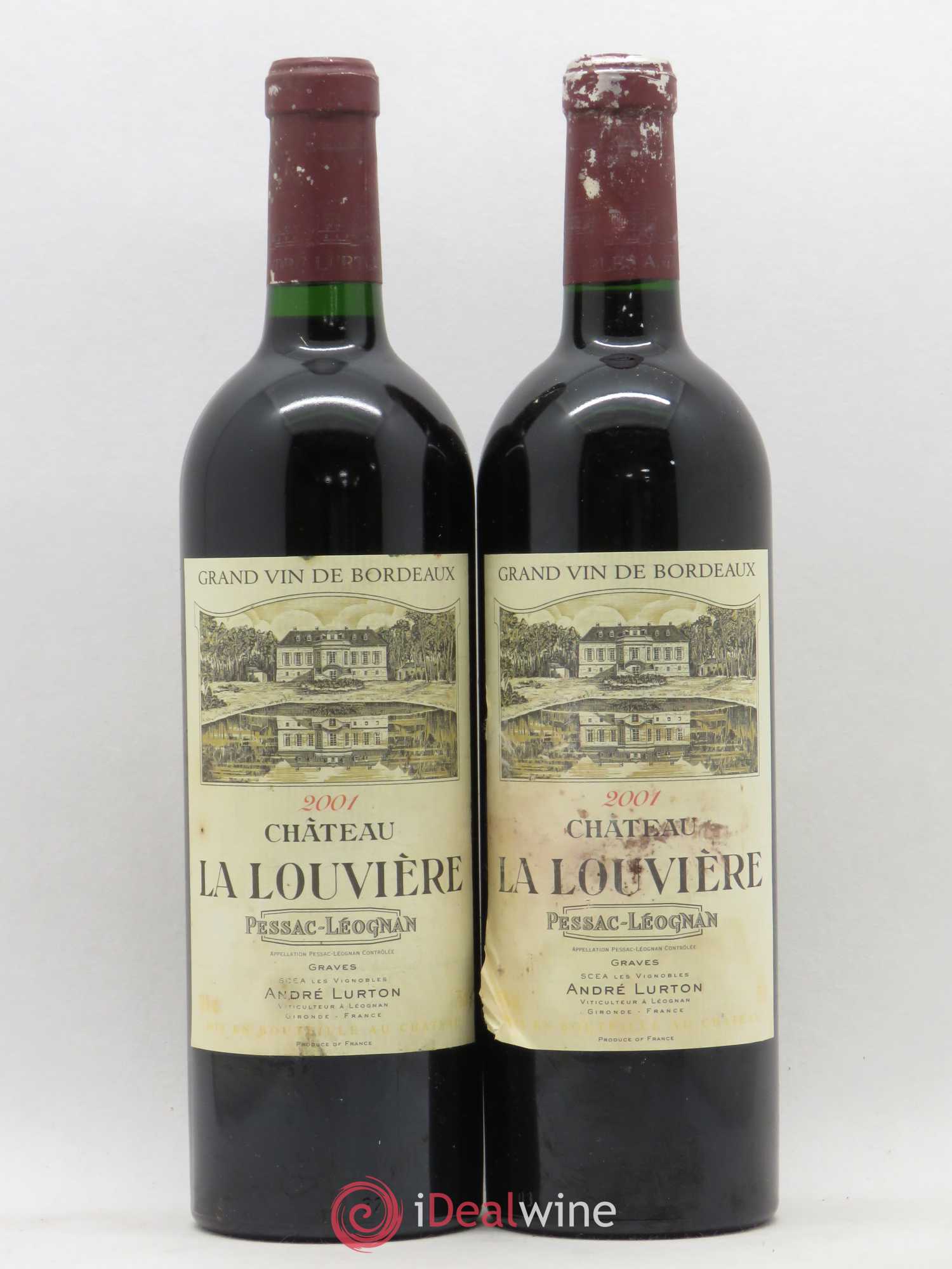 Château la Louvière 2001 - Lot de 2 bouteilles - 0