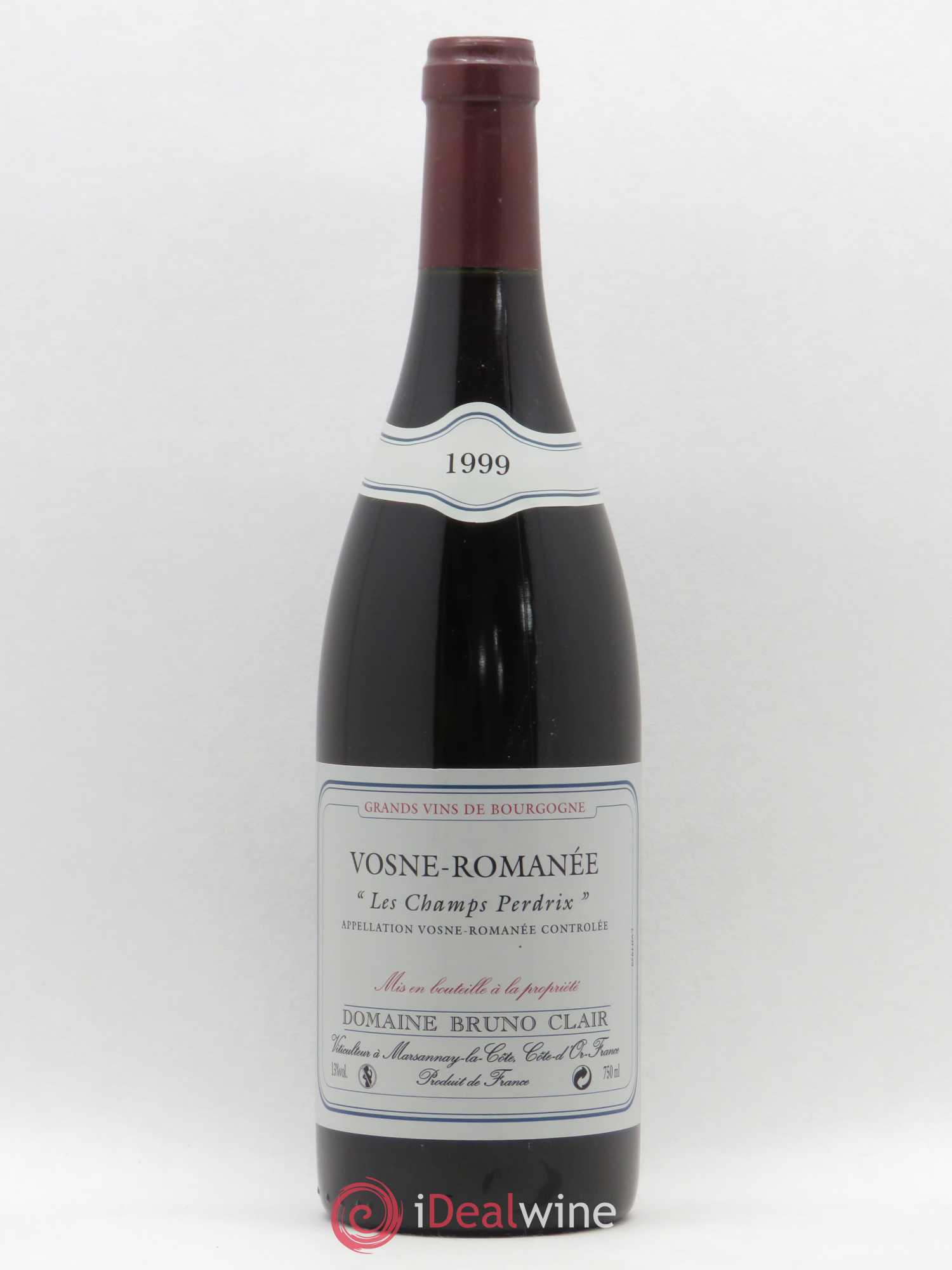 Vosne-Romanée Les Champs Perdrix Bruno Clair (Domaine) 1999 - Lot de 1 bouteille - 0