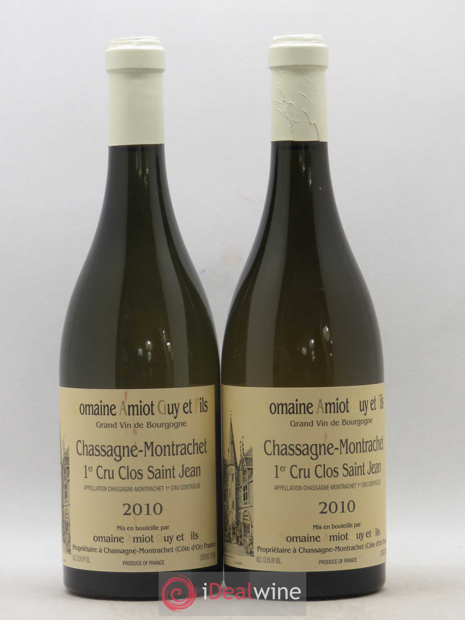 Chassagne-Montrachet 1er Cru Clos Saint Jean Domaine Guy Amiot et Fils 2010 - Lotto di 2 bottiglie - 0