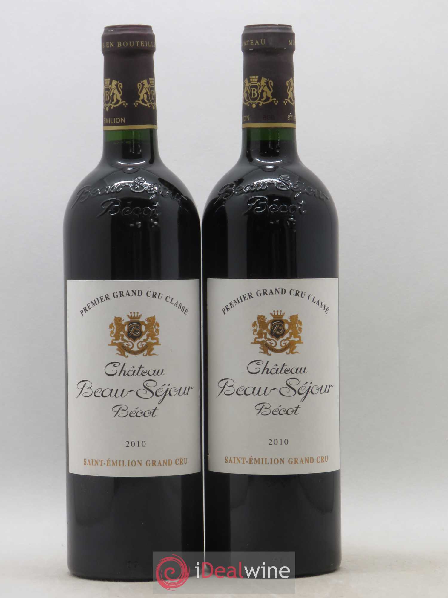 Château Beau-Séjour Bécot 1er Grand Cru Classé B 2010 - Lot de 2 bouteilles - 0