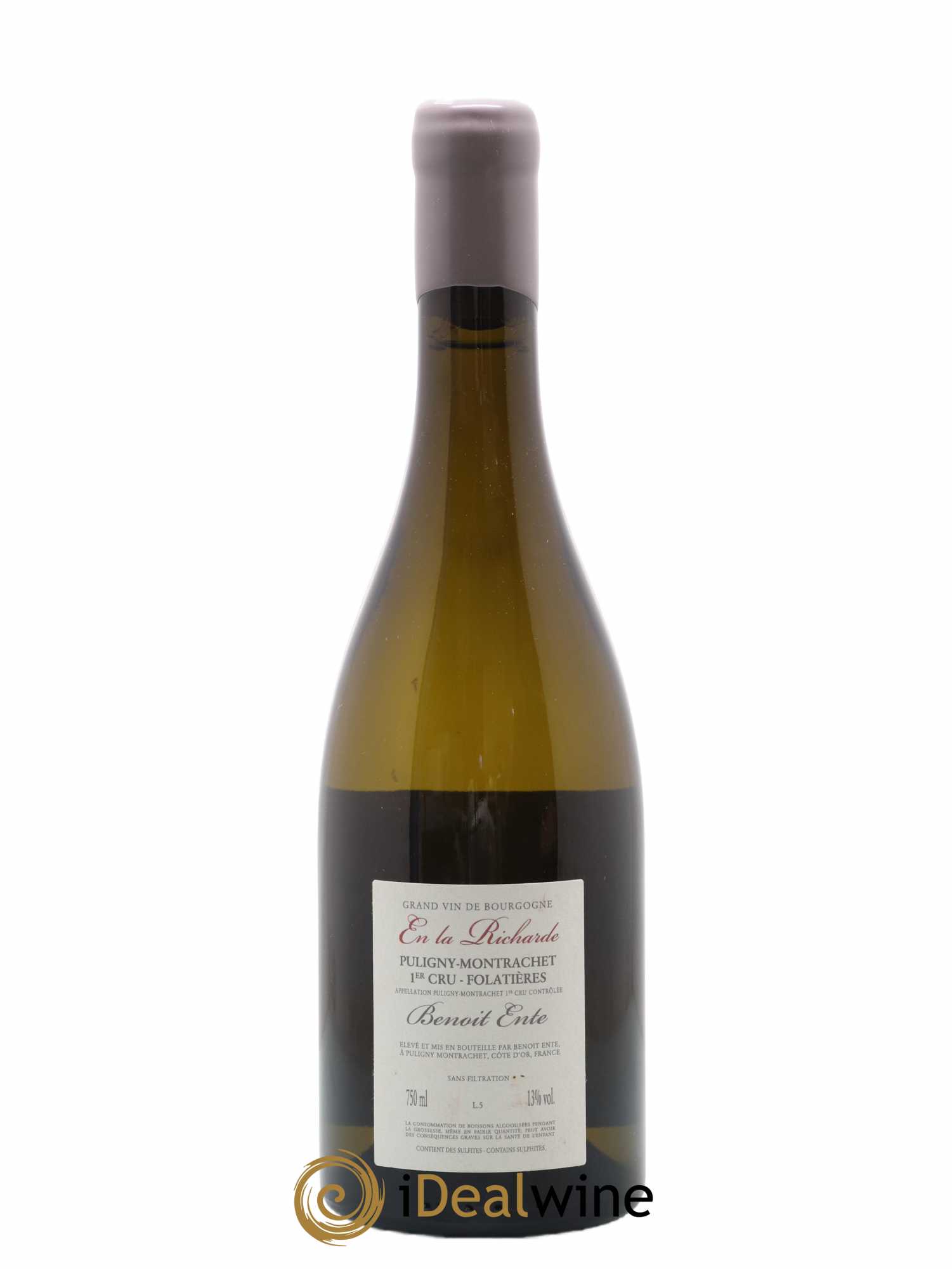 Puligny-Montrachet 1er Cru Folatières En la Richarde Benoit Ente 2015 - Lot de 1 bouteille - 1