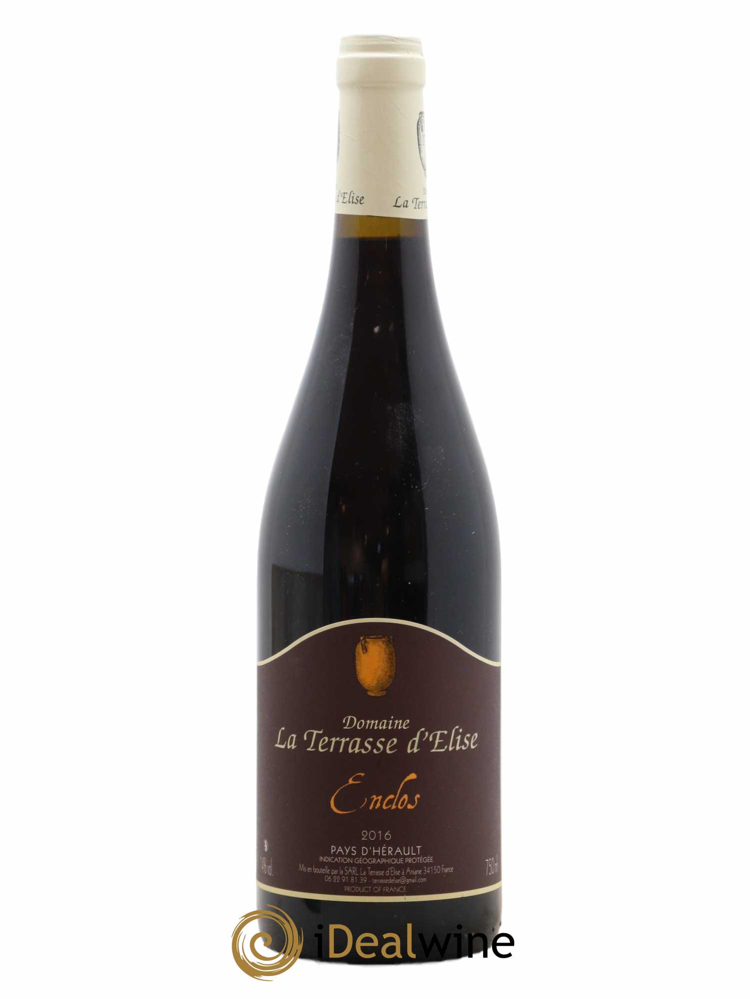 Pays d'Hérault L'Enclos Terrasse d'Elise (Domaine de la) 2016 - Lot de 1 bouteille - 0