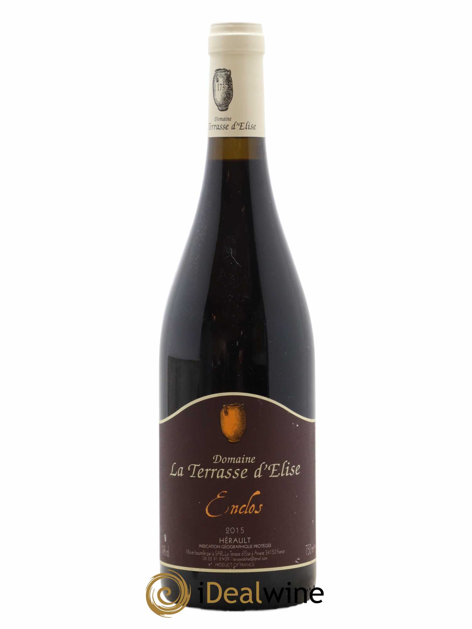 Pays d'Hérault L'Enclos Terrasse d'Elise (Domaine de la) 2015 - Lot de 1 bouteille - 0