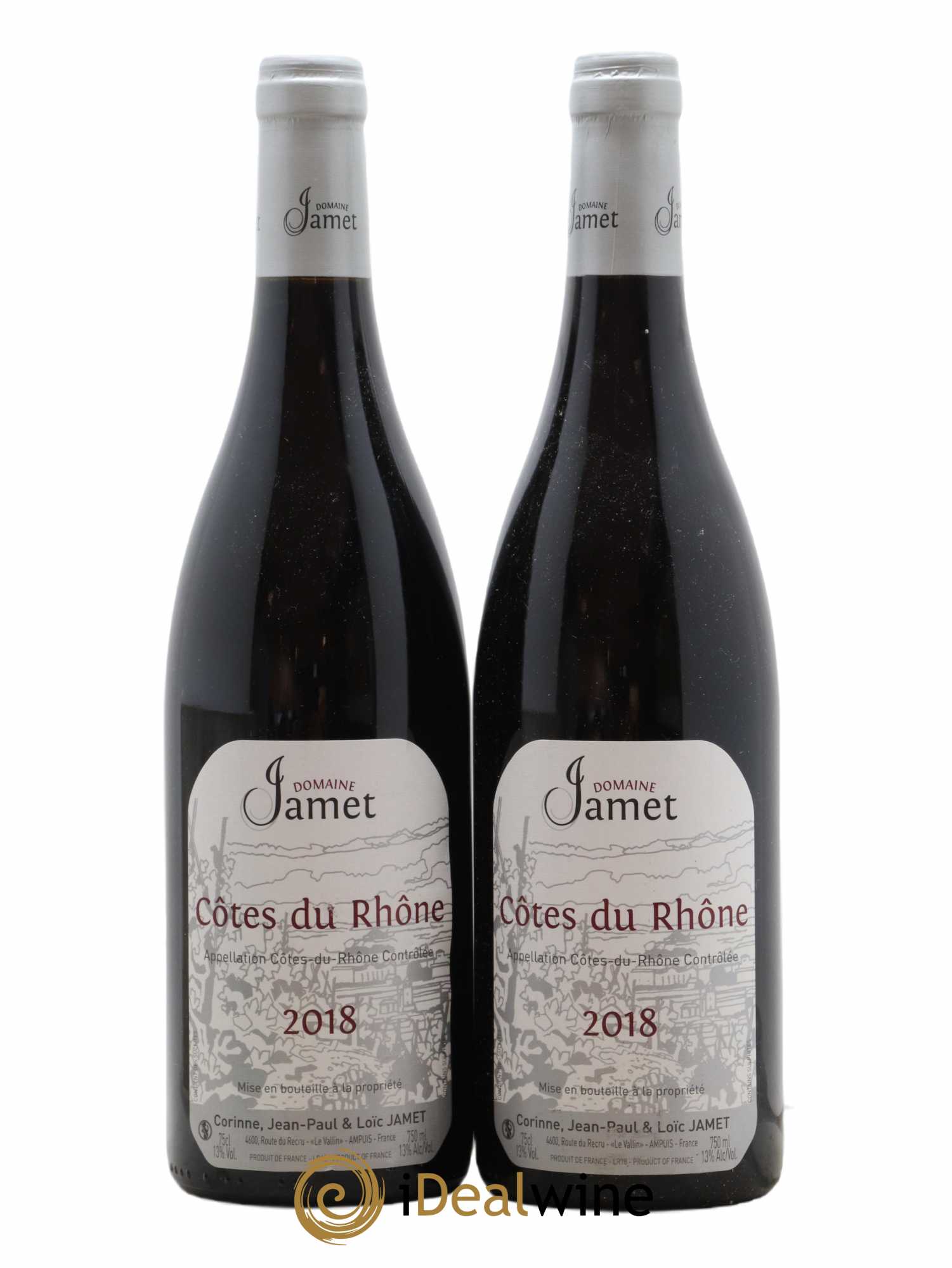 Côtes-du-Rhône Jamet (Domaine) 2018 - Lot de 2 bouteilles - 0