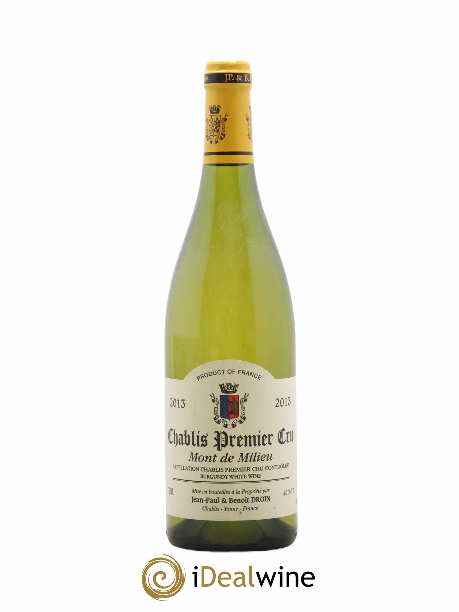 Chablis 1er Cru Mont de Milieu Jean-Paul & Benoît Droin (Domaine) 2013 - Lot of 1 bottle - 0
