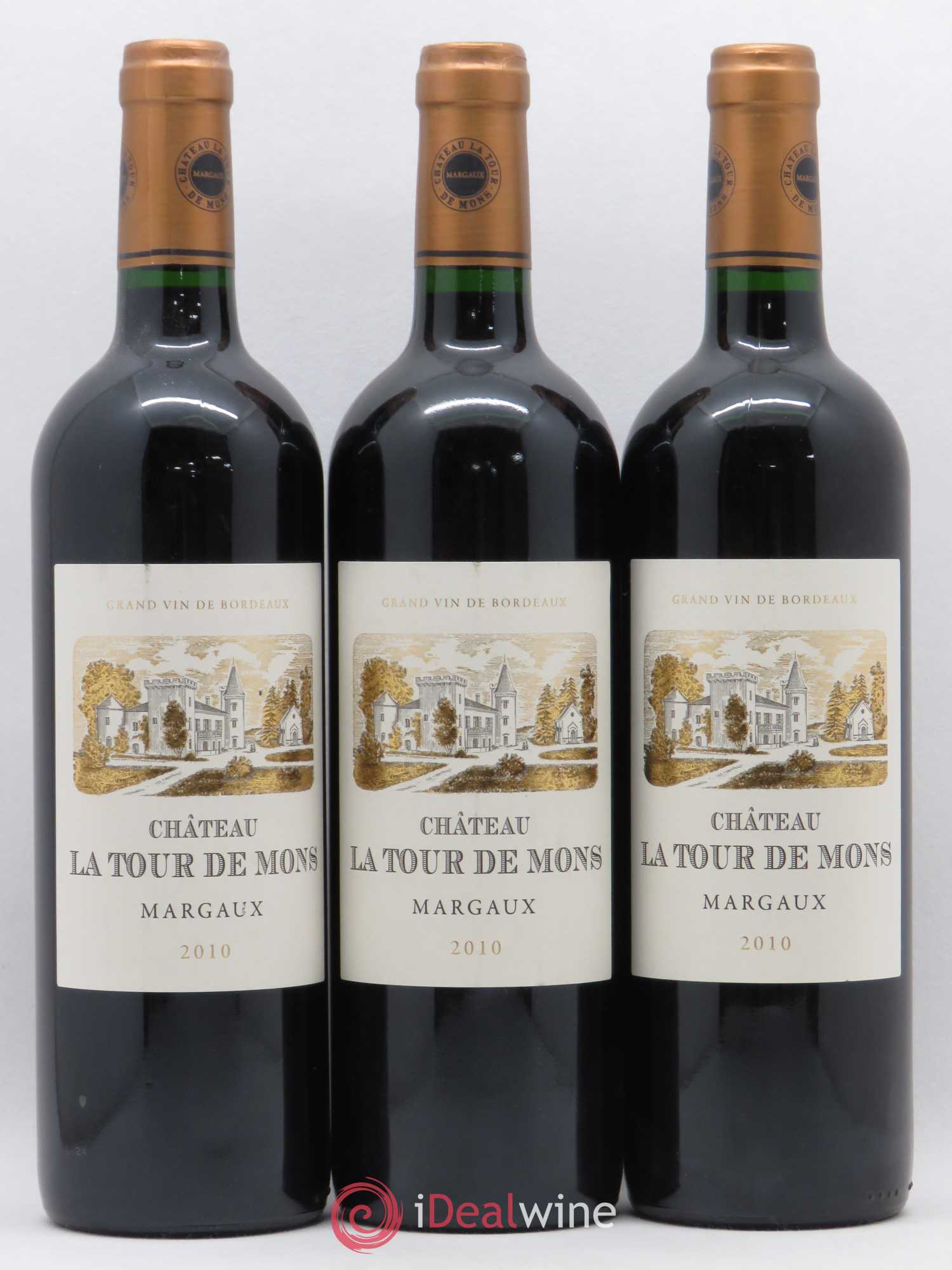 Château la Tour de Mons Cru Bourgeois 2010 - Lot de 3 bouteilles - 0