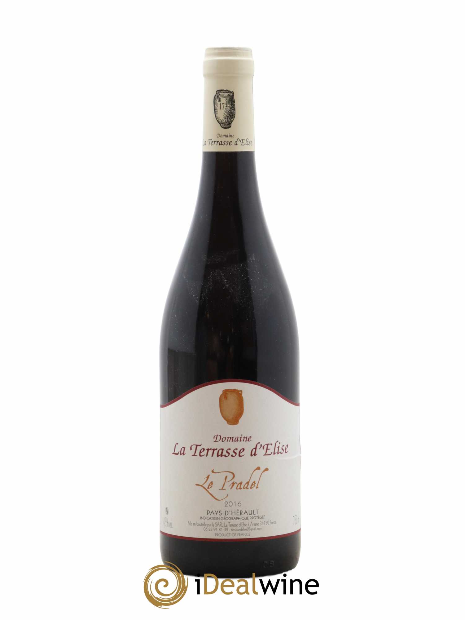 Pays d'Hérault Le Pradel Terrasse d'Elise (Domaine de la) 2016 - Lot de 1 bouteille - 0
