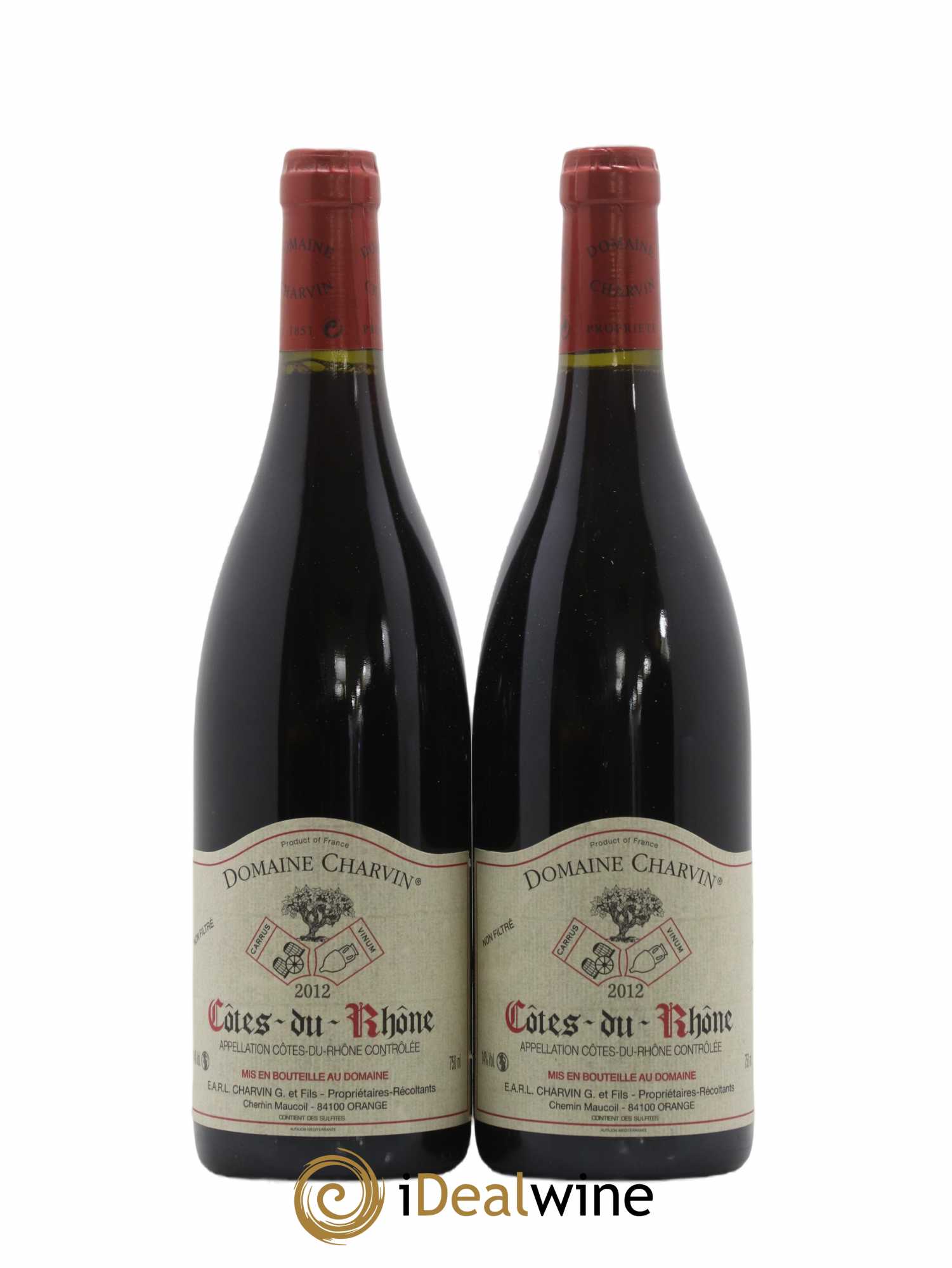 Côtes-du-Rhône Charvin (Domaine) 2012 - Lot de 2 bouteilles - 0