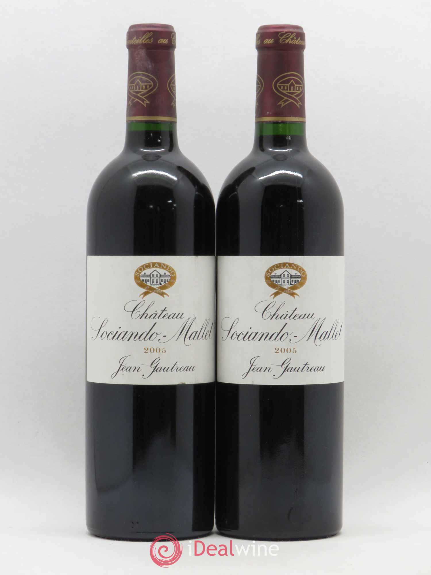 Château Sociando Mallet 2005 - Lot de 2 bouteilles - 0