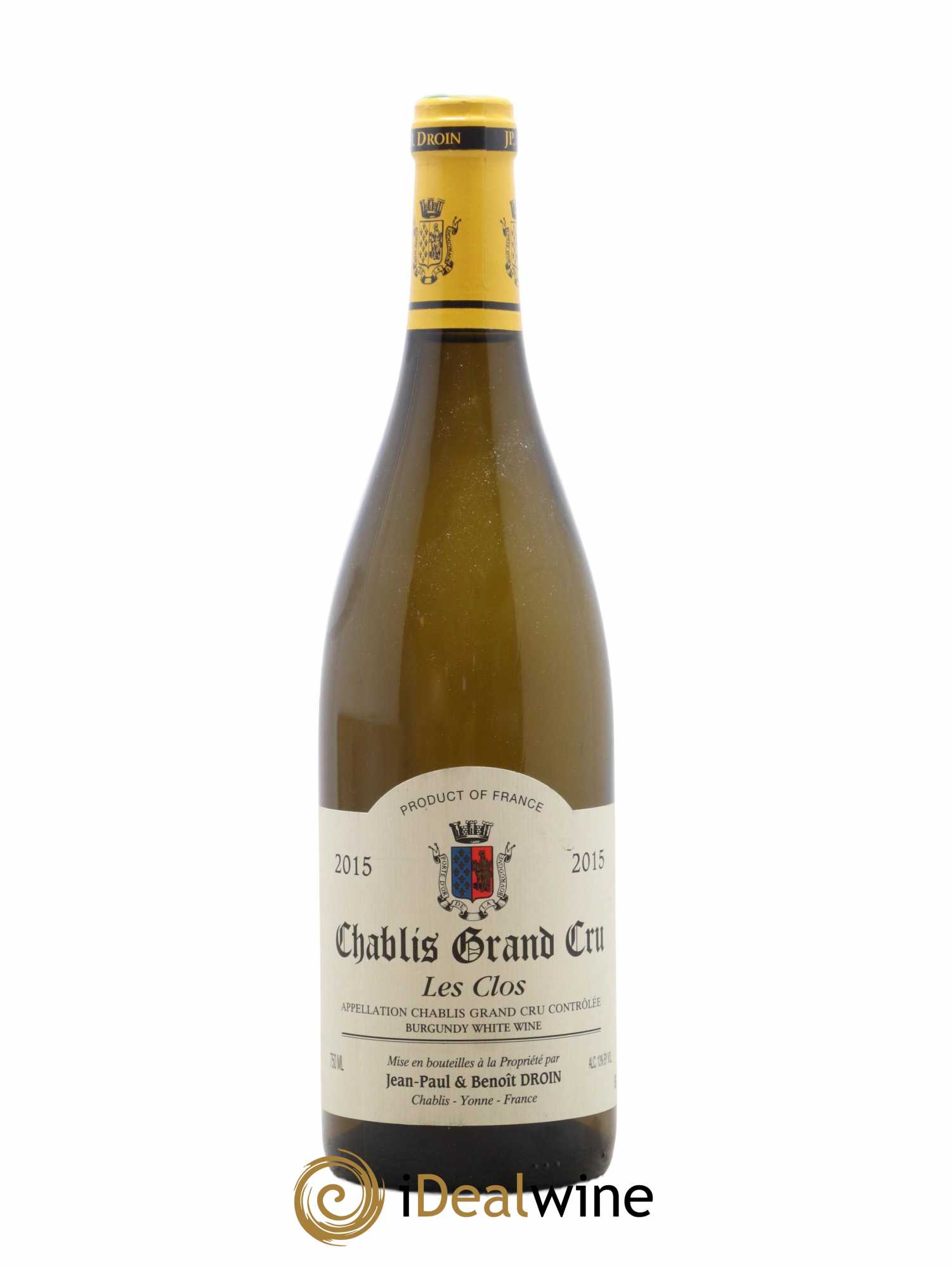 Chablis Grand Cru Les Clos Jean-Paul & Benoît Droin (Domaine) 2015 - Lot de 1 bouteille - 0