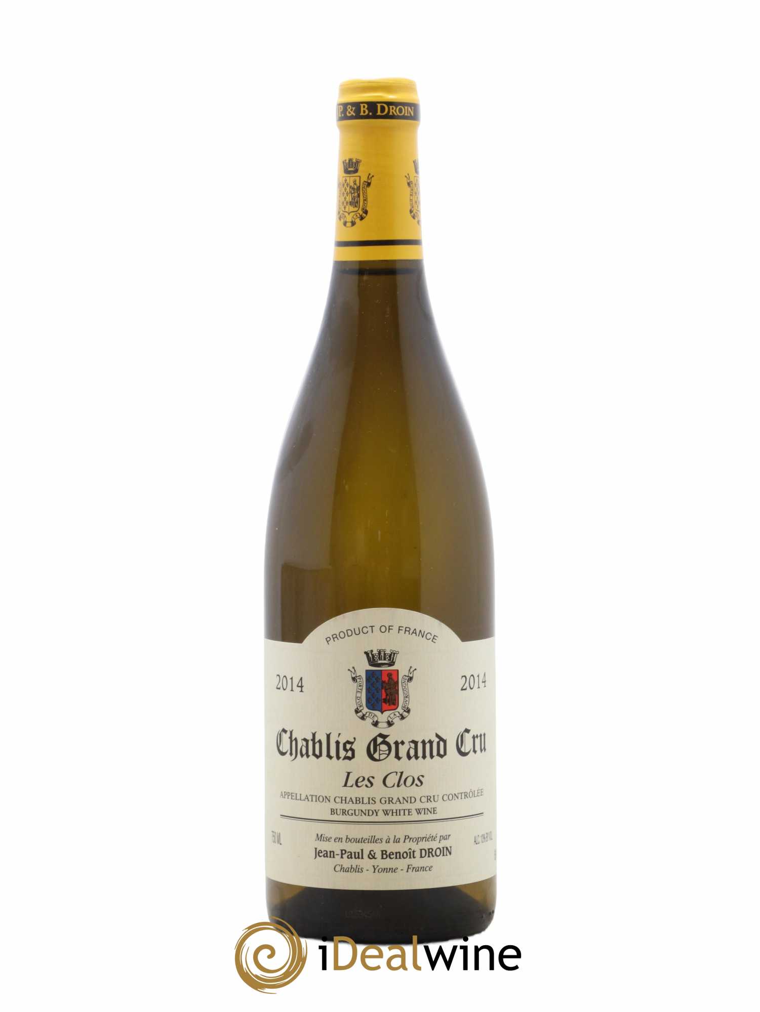 Chablis Grand Cru Les Clos Jean-Paul & Benoît Droin (Domaine) 2014 - Lot de 1 bouteille - 0
