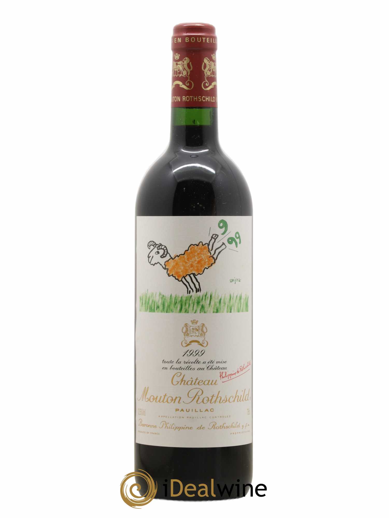 Château Mouton Rothschild 1er Grand Cru Classé 1999 - Lot de 1 bouteille - 0