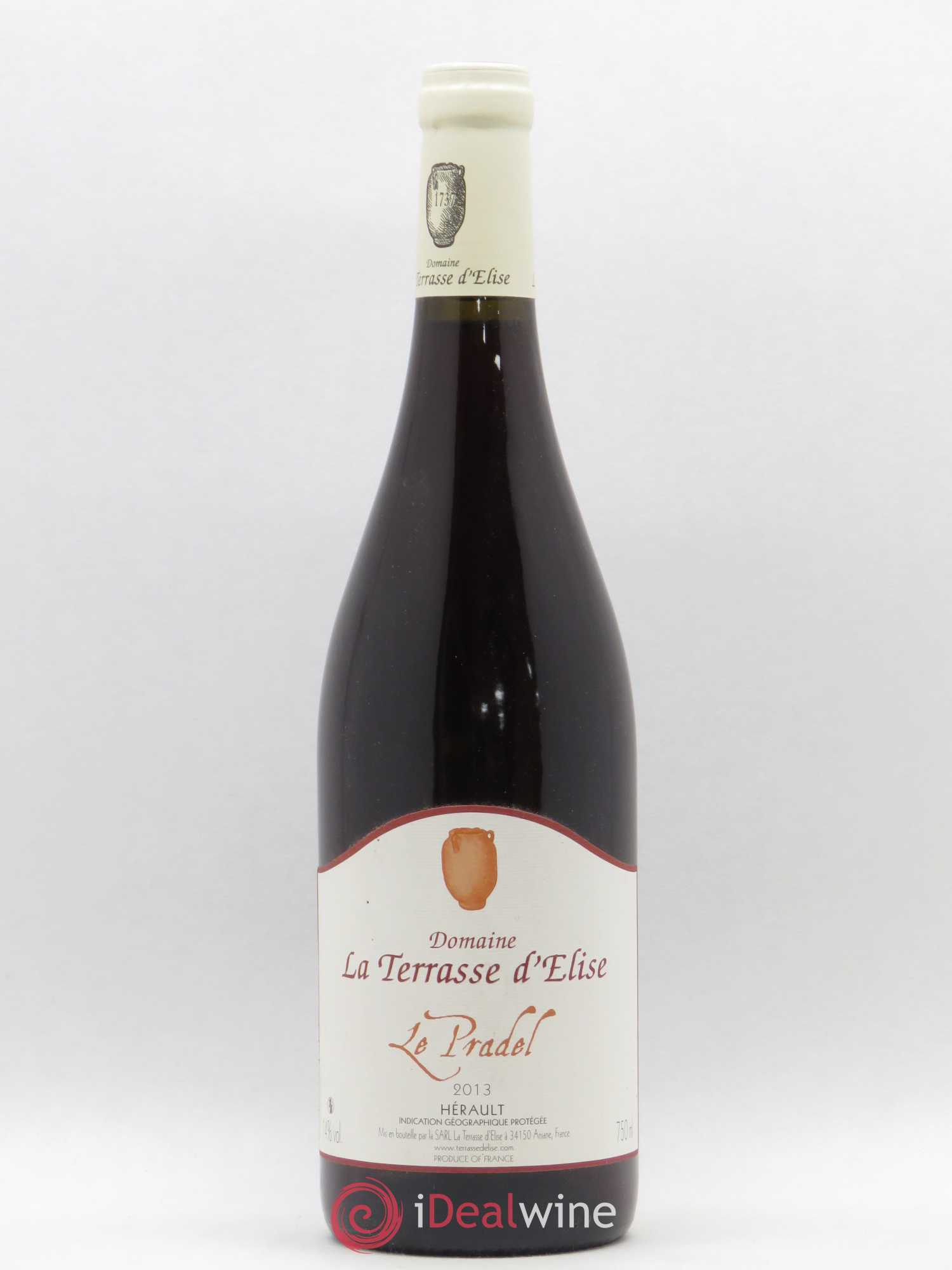 Pays d'Hérault Le Pradel Terrasse d'Elise (Domaine de la) 2013 - Lot de 1 bouteille - 0