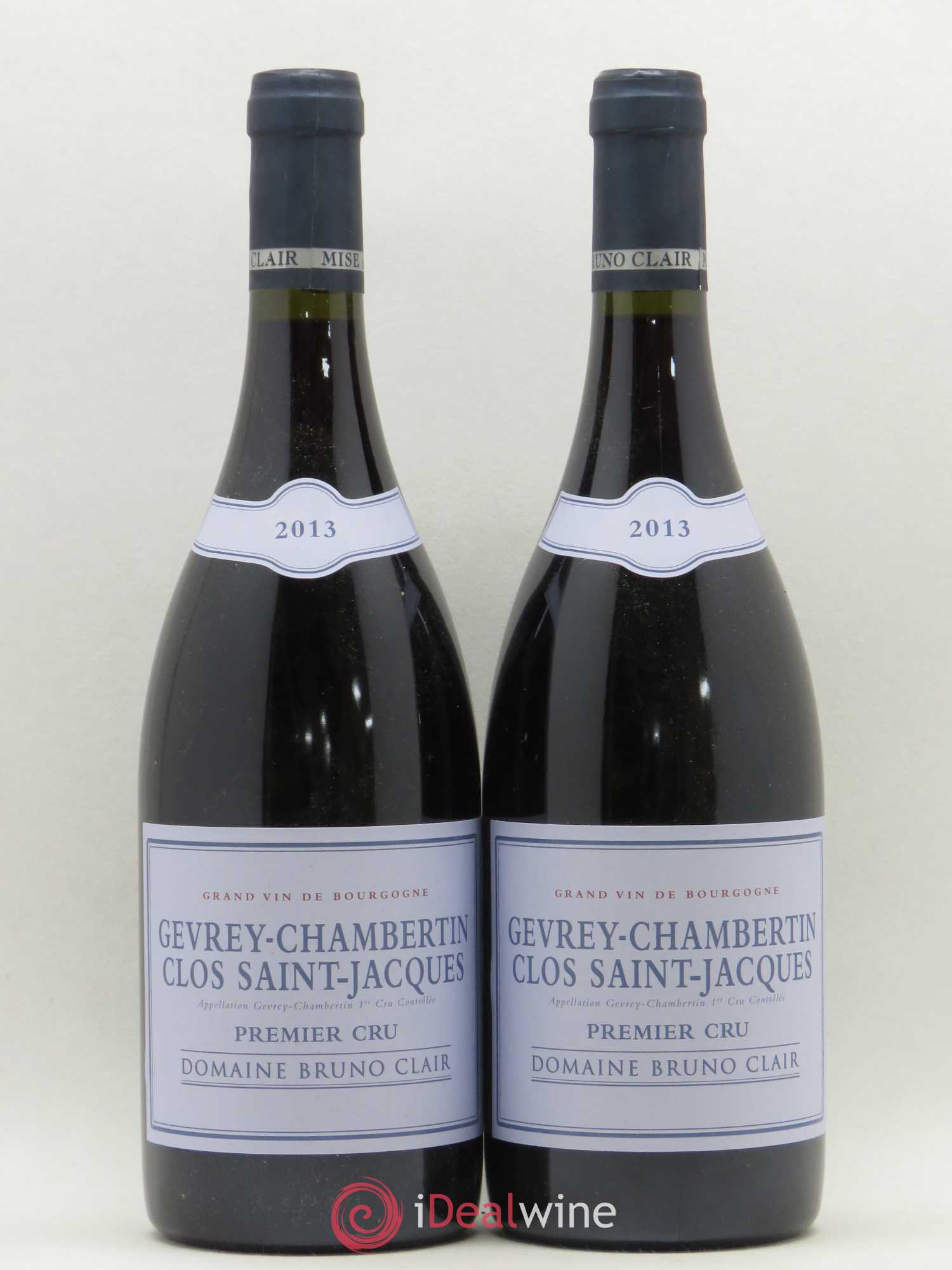 Gevrey-Chambertin 1er Cru Clos Saint-Jacques Bruno Clair (Domaine) 2013 - Lot de 2 bouteilles - 0
