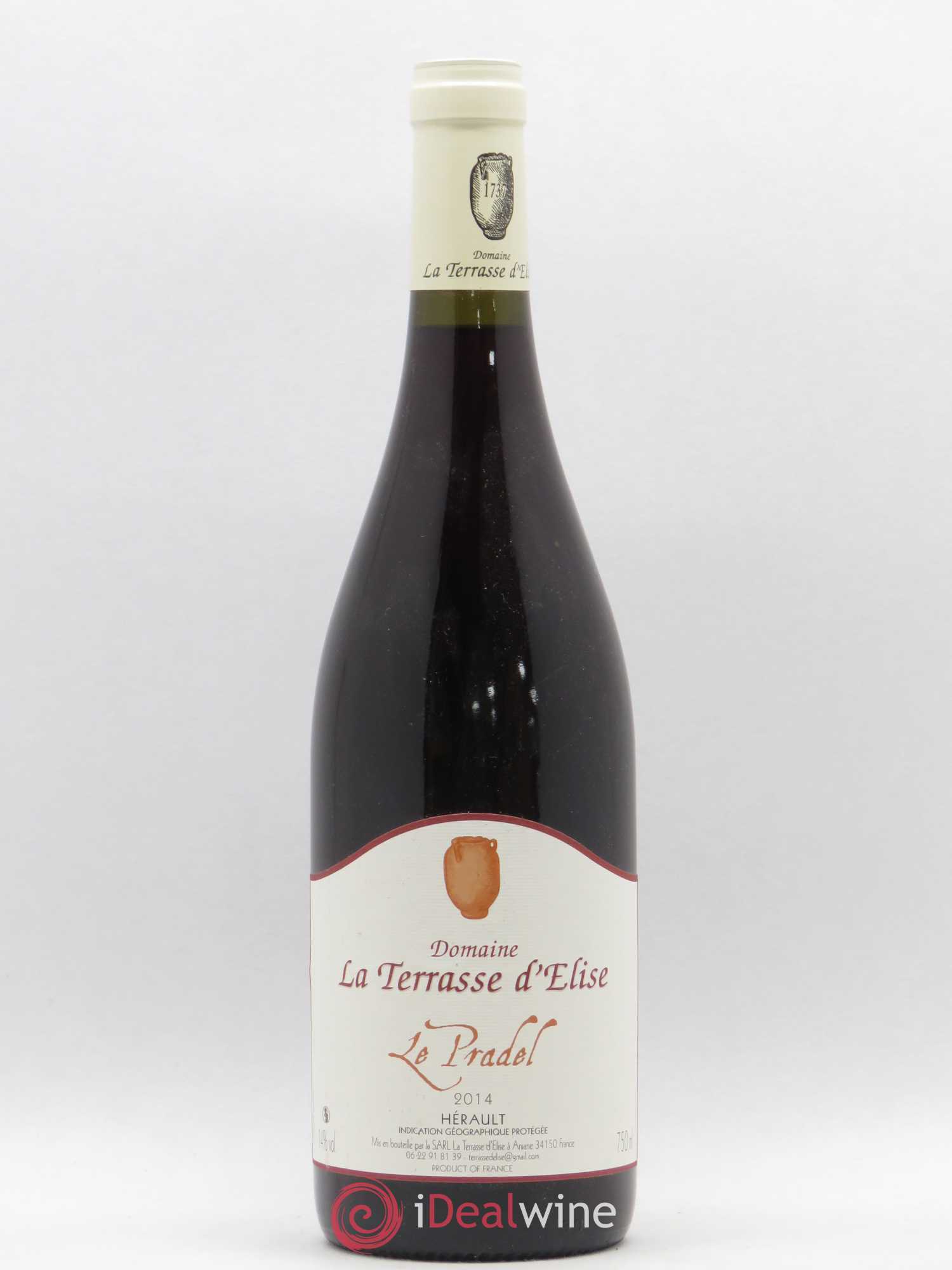 Pays d'Hérault Le Pradel Terrasse d'Elise (Domaine de la) 2014 - Lot de 1 bouteille - 0