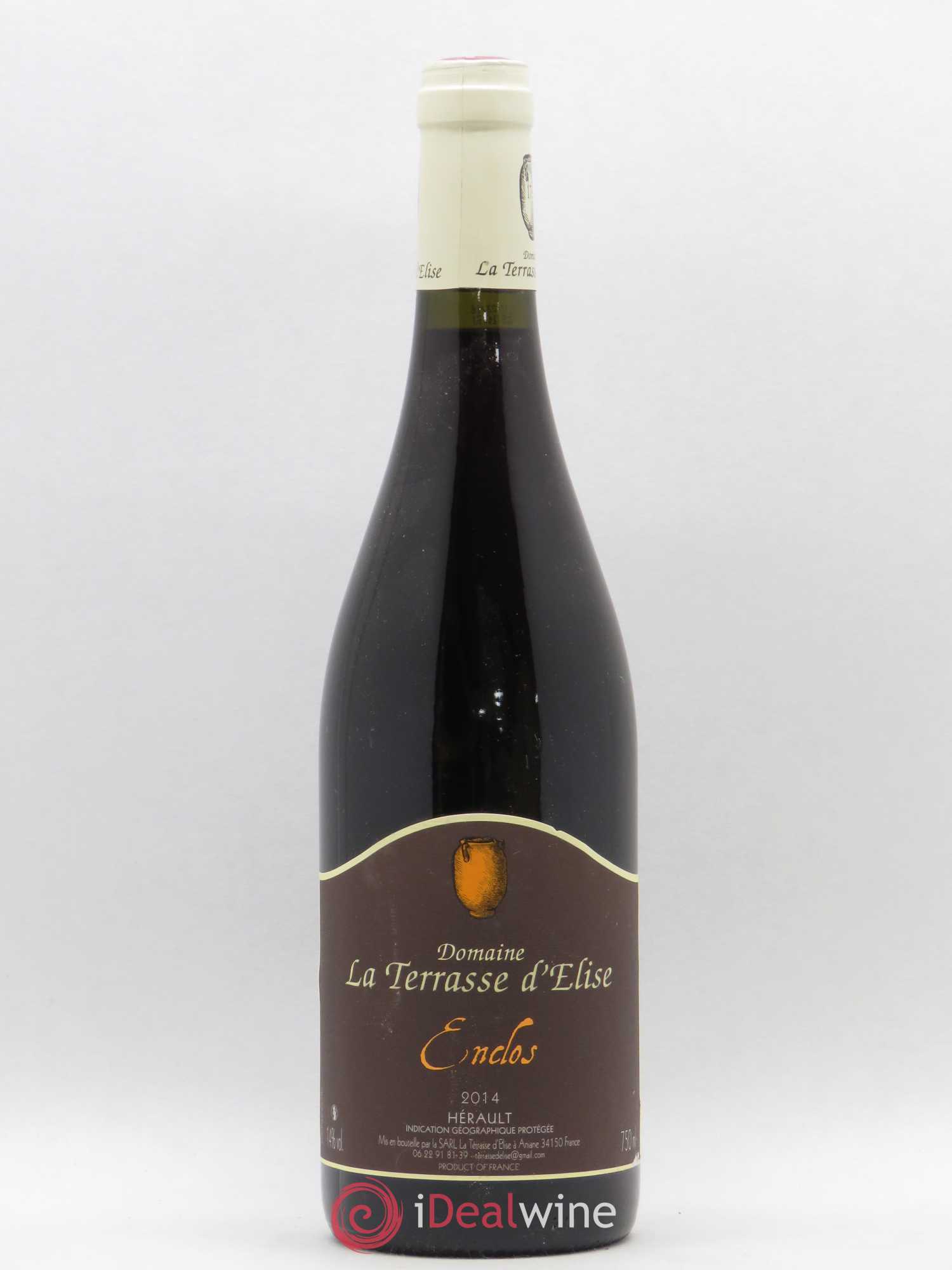 Pays d'Hérault L'Enclos Terrasse d'Elise (Domaine de la) 2014 - Lot de 1 bouteille - 0