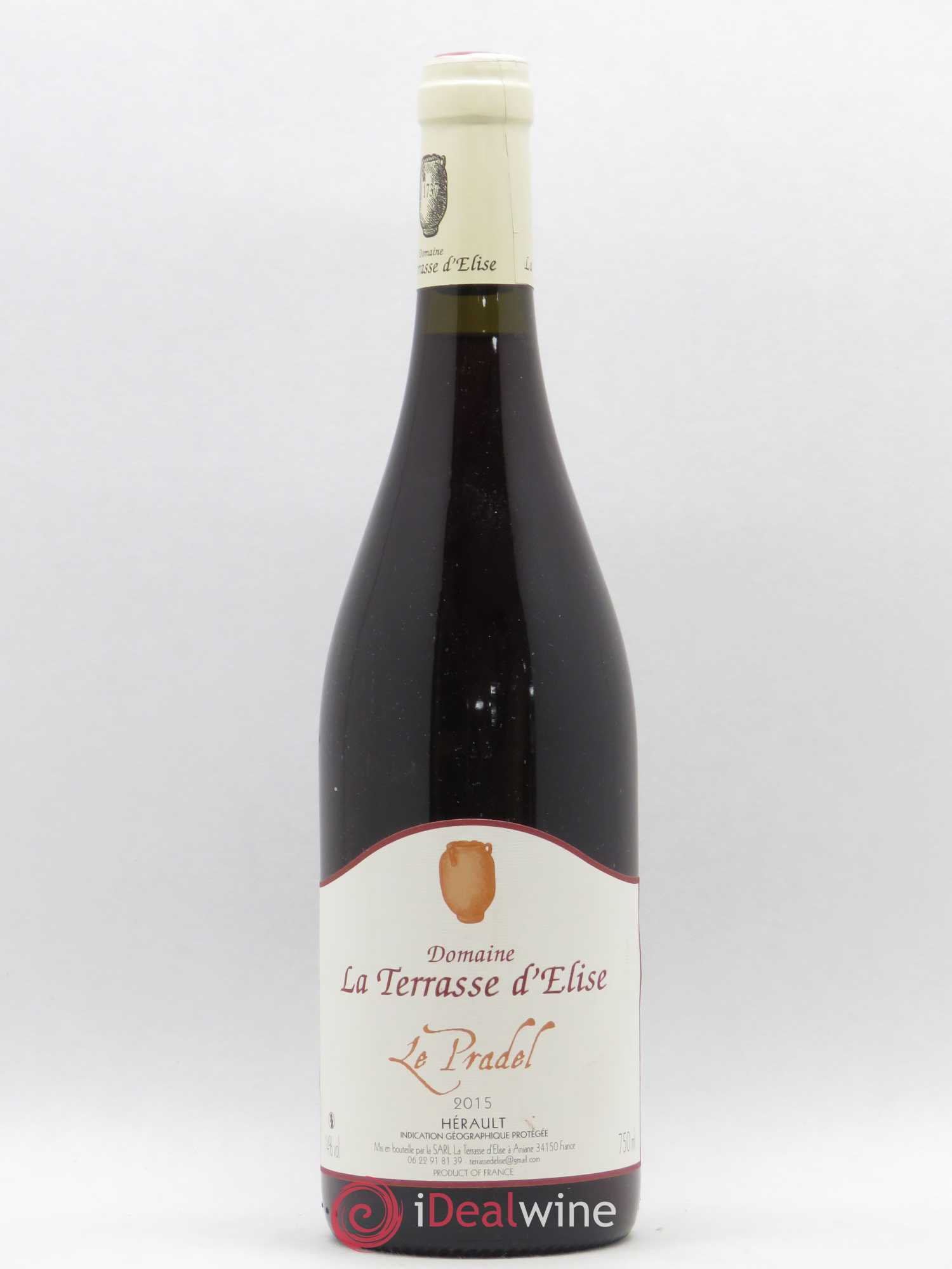 Pays d'Hérault Le Pradel Terrasse d'Elise (Domaine de la) 2015 - Lot de 1 bouteille - 0