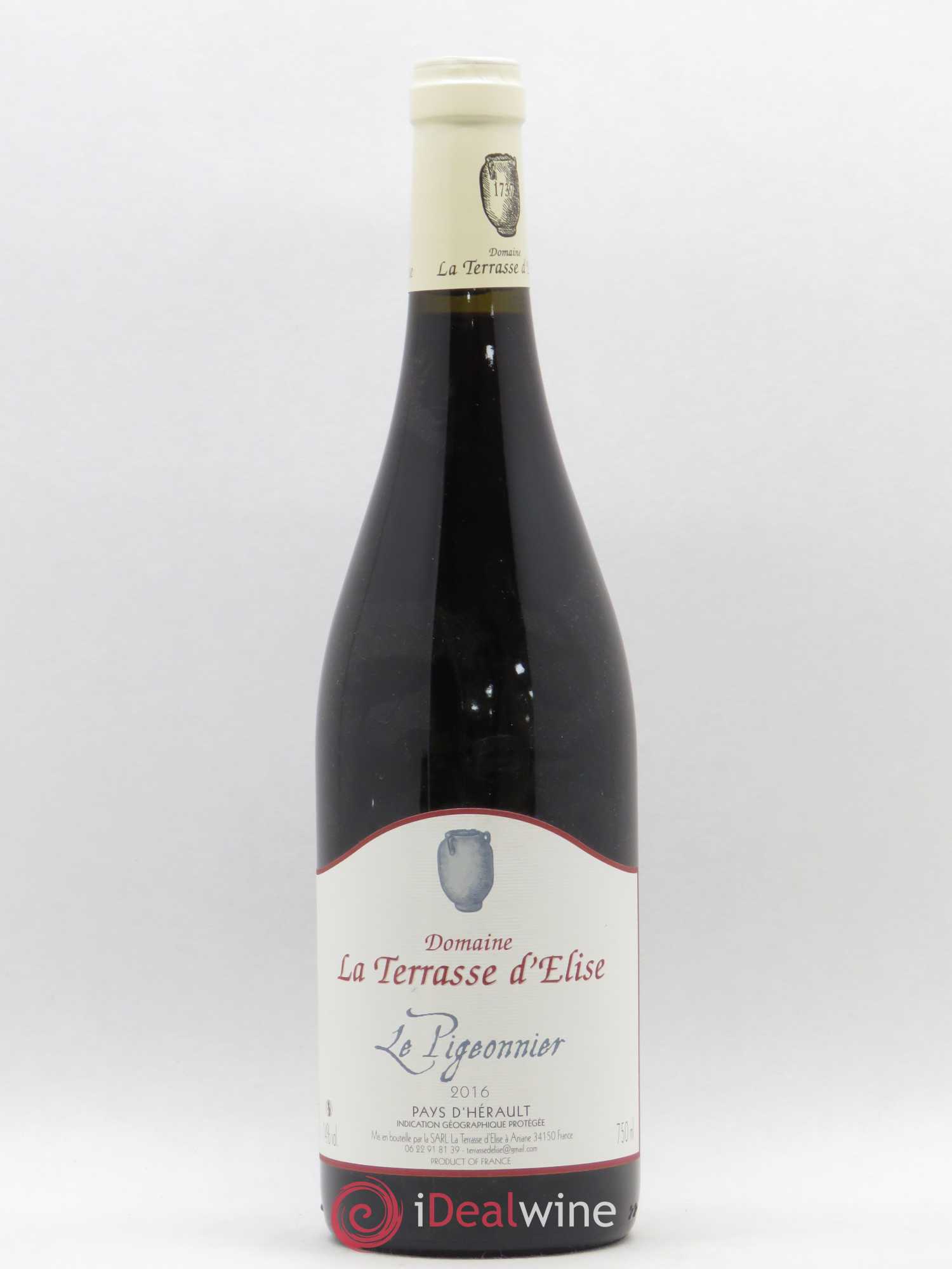 Pays d'Hérault Le Pigeonnier Terrasse d'Elise (Domaine de la) 2016 - Lot de 1 bouteille - 0
