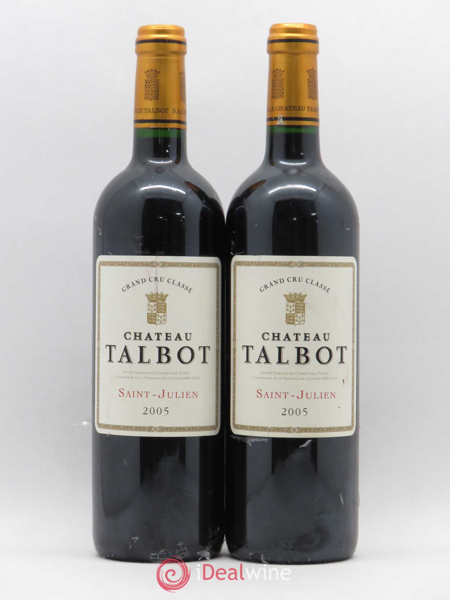 Château Talbot 4ème Grand Cru Classé 2005 - Lot de 2 bouteilles - 0