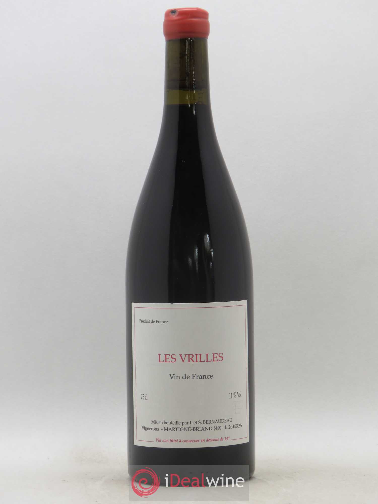 Vin de France Les Vrilles Stéphane Bernaudeau (Domaine) 2015 - Lot de 1 bouteille - 0